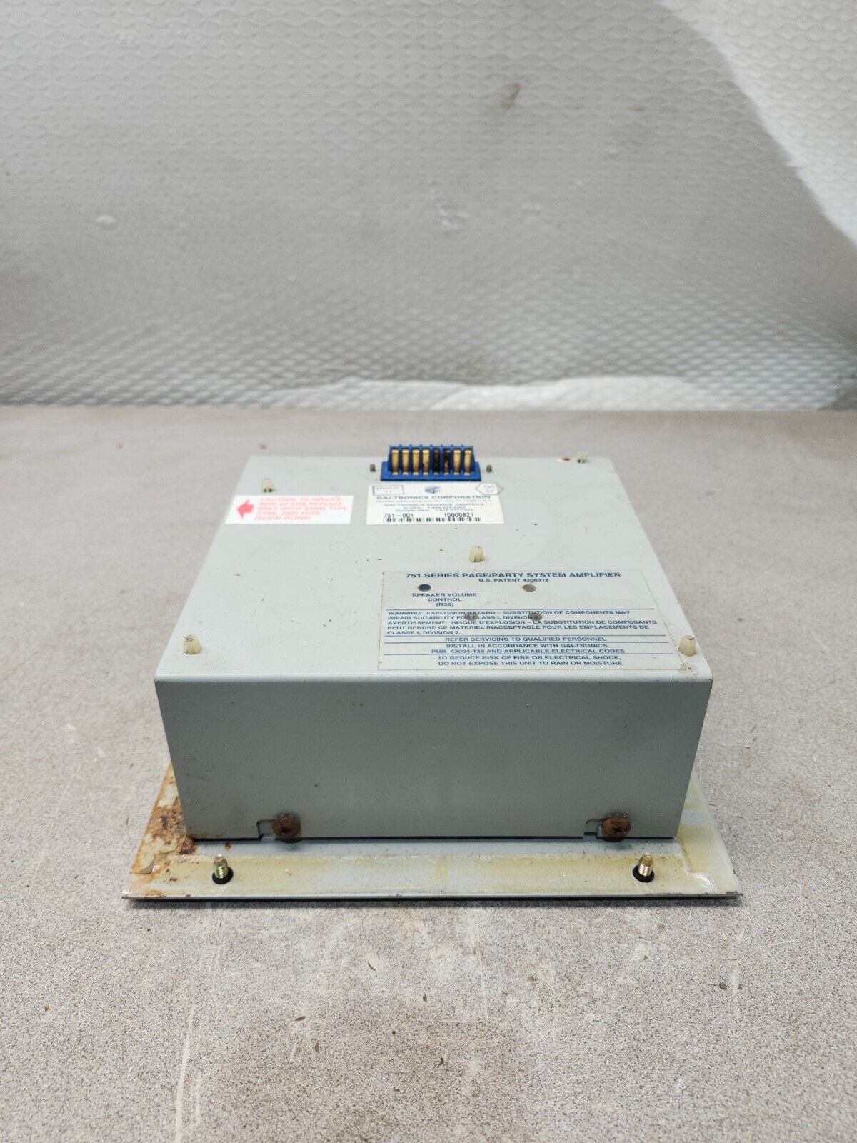 USED Gai-tronics Page/party System Amplifier SERIES 751