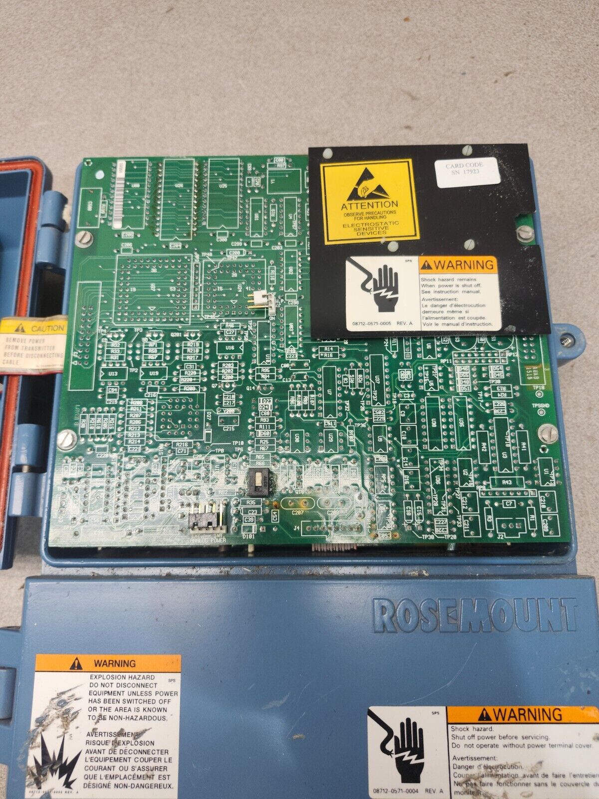 USED ROUSEMOUNT MAGNETIC FLOW TRANSMITTER 8712HR12N0M4