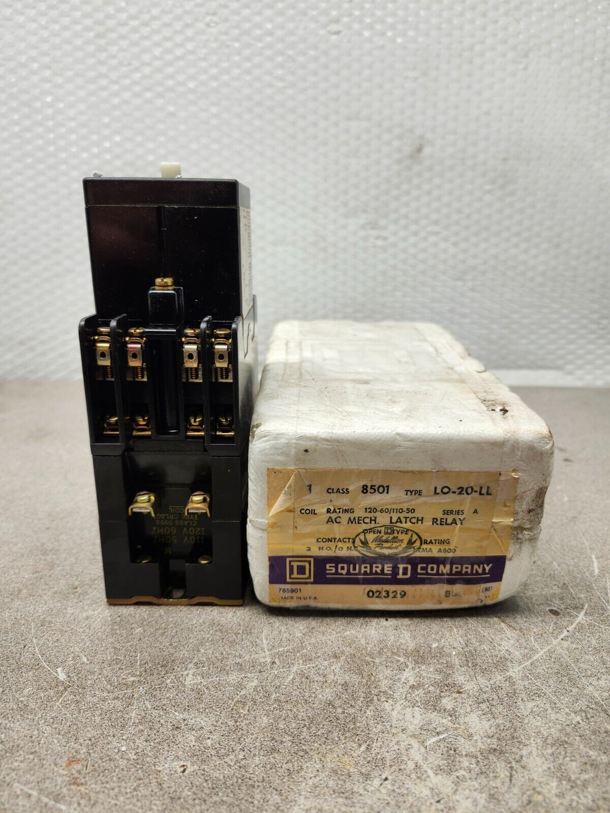 NEW IN BOX SQUARE D AC MECH LATCH RELAY CLASS 8501 SER A TYPE L0-20-LL