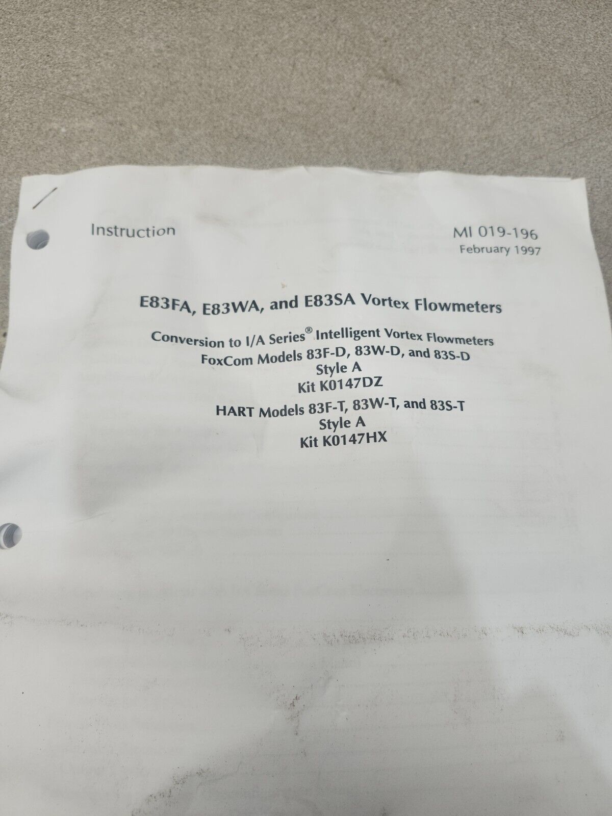 NEW IN BAG FOXBORO KIT REPAIR AMPLIFIER K0147D7