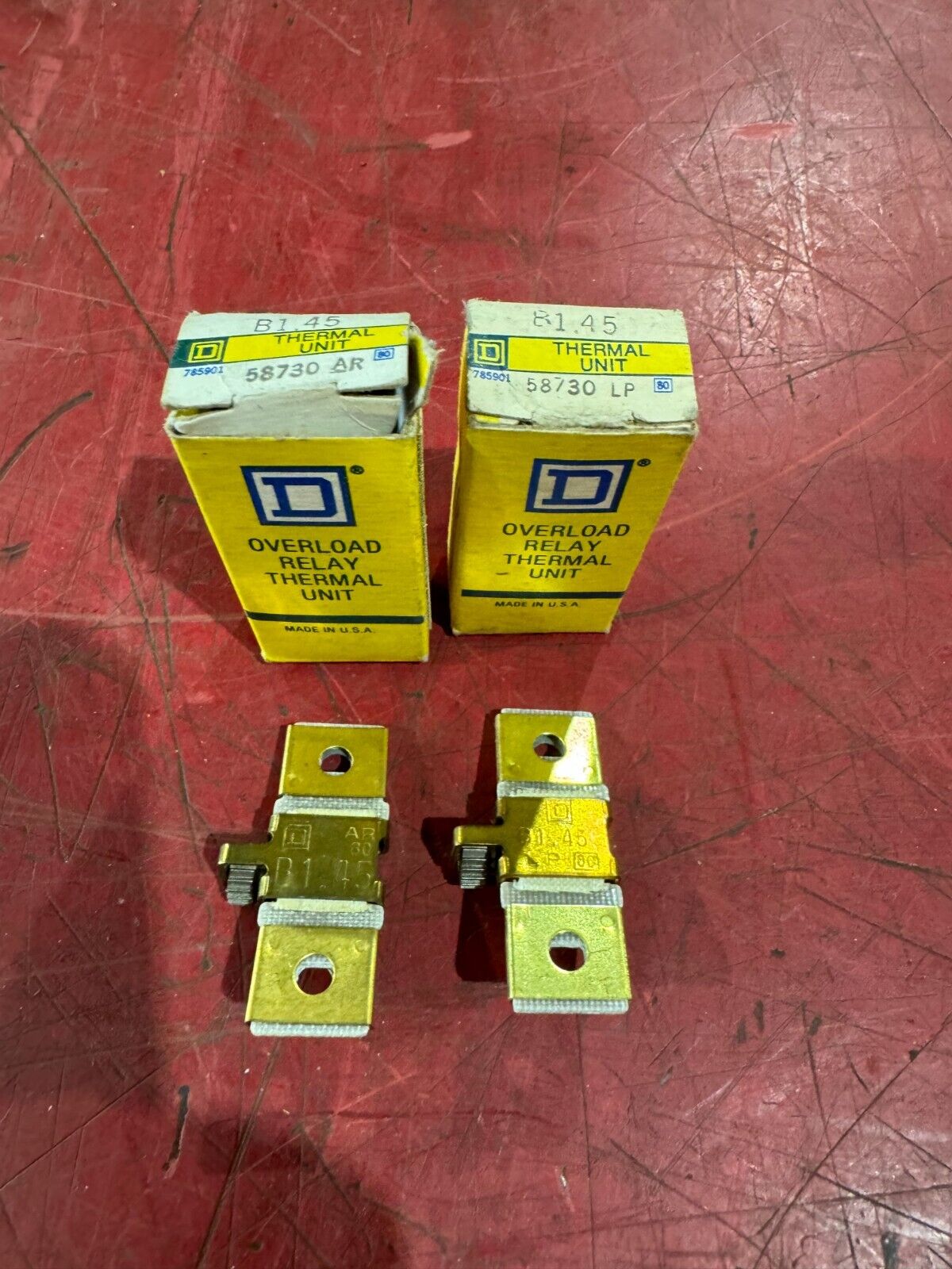 NEW IN BOX SQUARE D THERMAL UNIT HEATING ELEMENT B1.45 LOT OF TWO