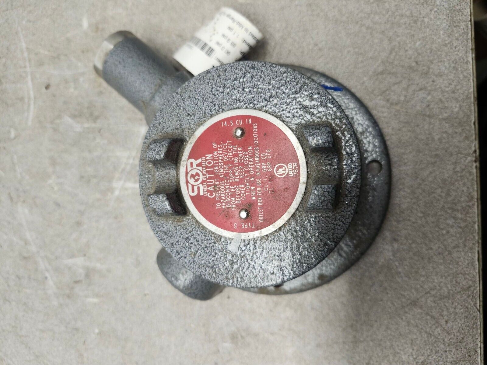 USED SOR PRESSURE SWITCH TYPE S 6L-K5-N6-L1A-TT