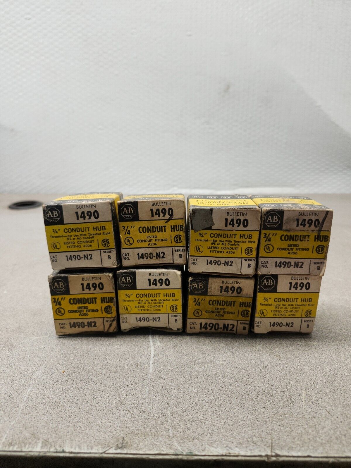 NEW IN BOX LOT OF 8 ALLEN BRADLY 3/4'' CONDUIT HUB 1490-N2