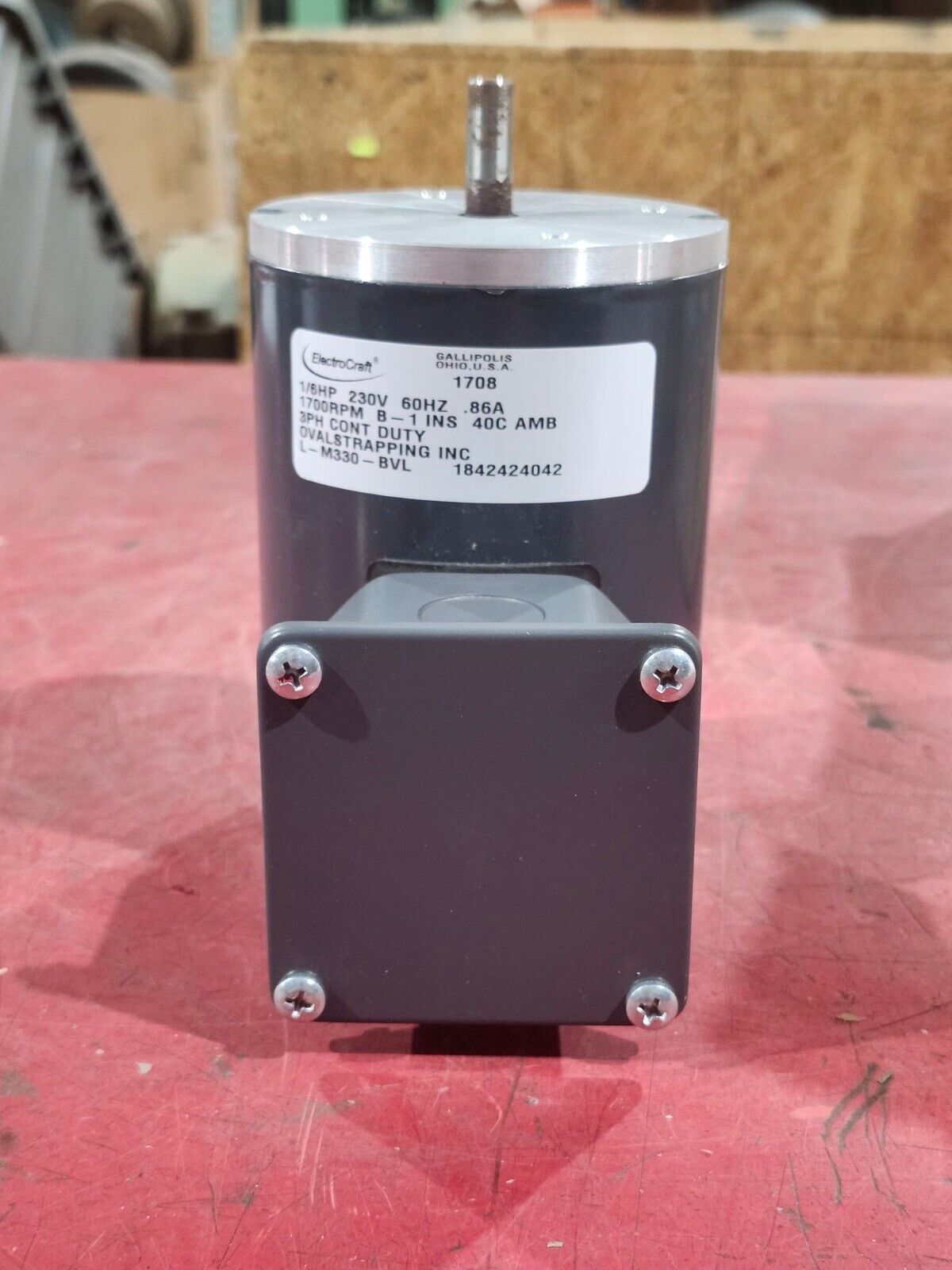 NEW ELECTROCRAFT 1/6HP 230V. 1700RPM MOTOR L-M330-BVL