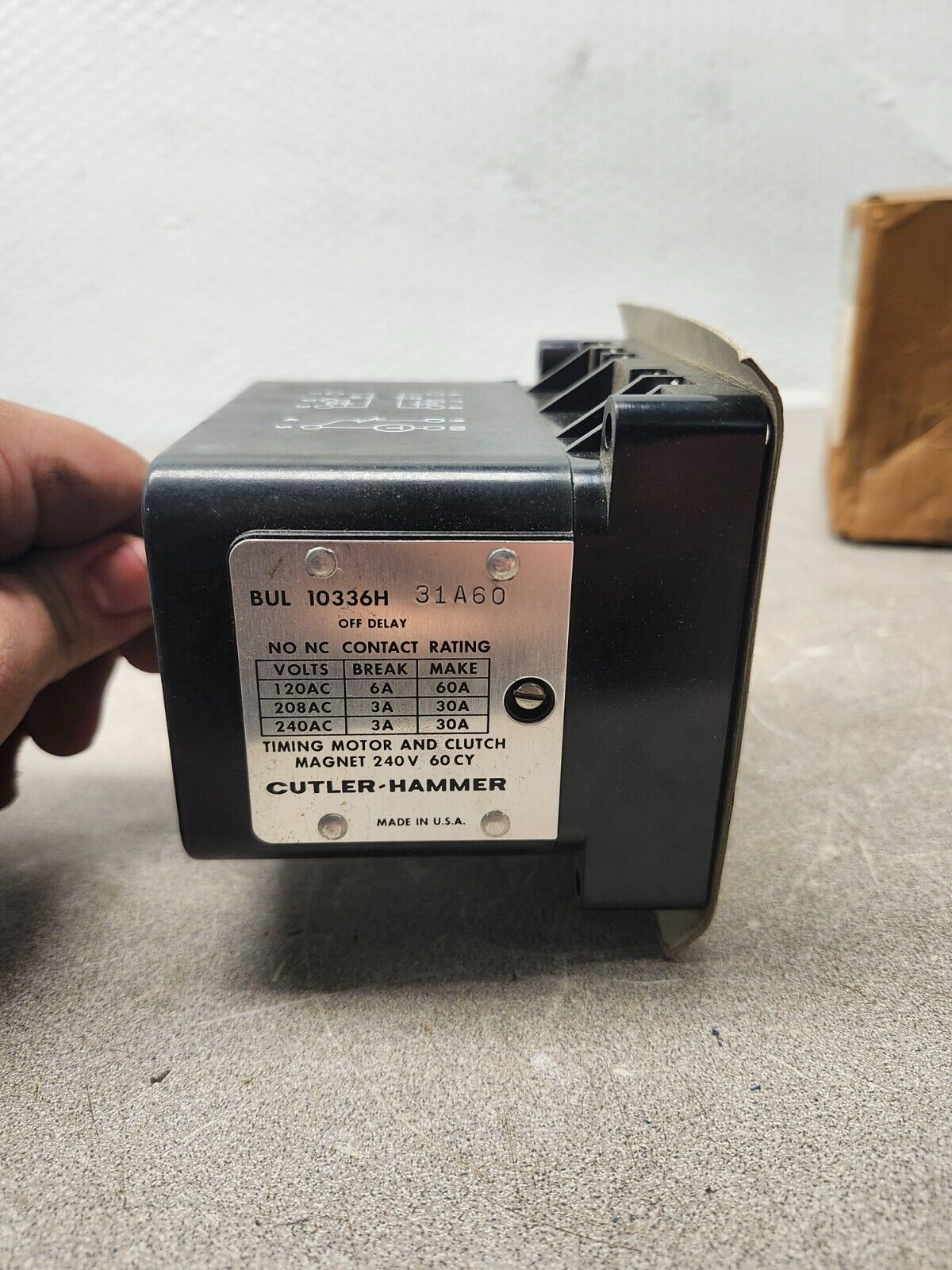 NEW WITH BOX CUTLER HAMMER REST TIMER SYNCHRONOUS MOTOR DRIVEN 10336H31