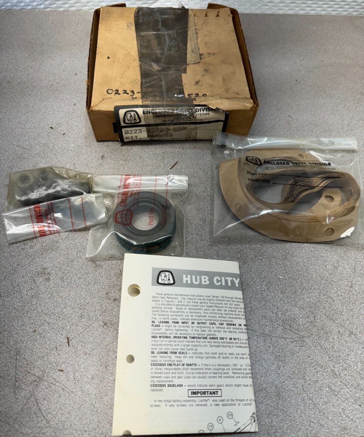 NEW IN BOX HUB CITY REPAIR KIT 0223-02702-520