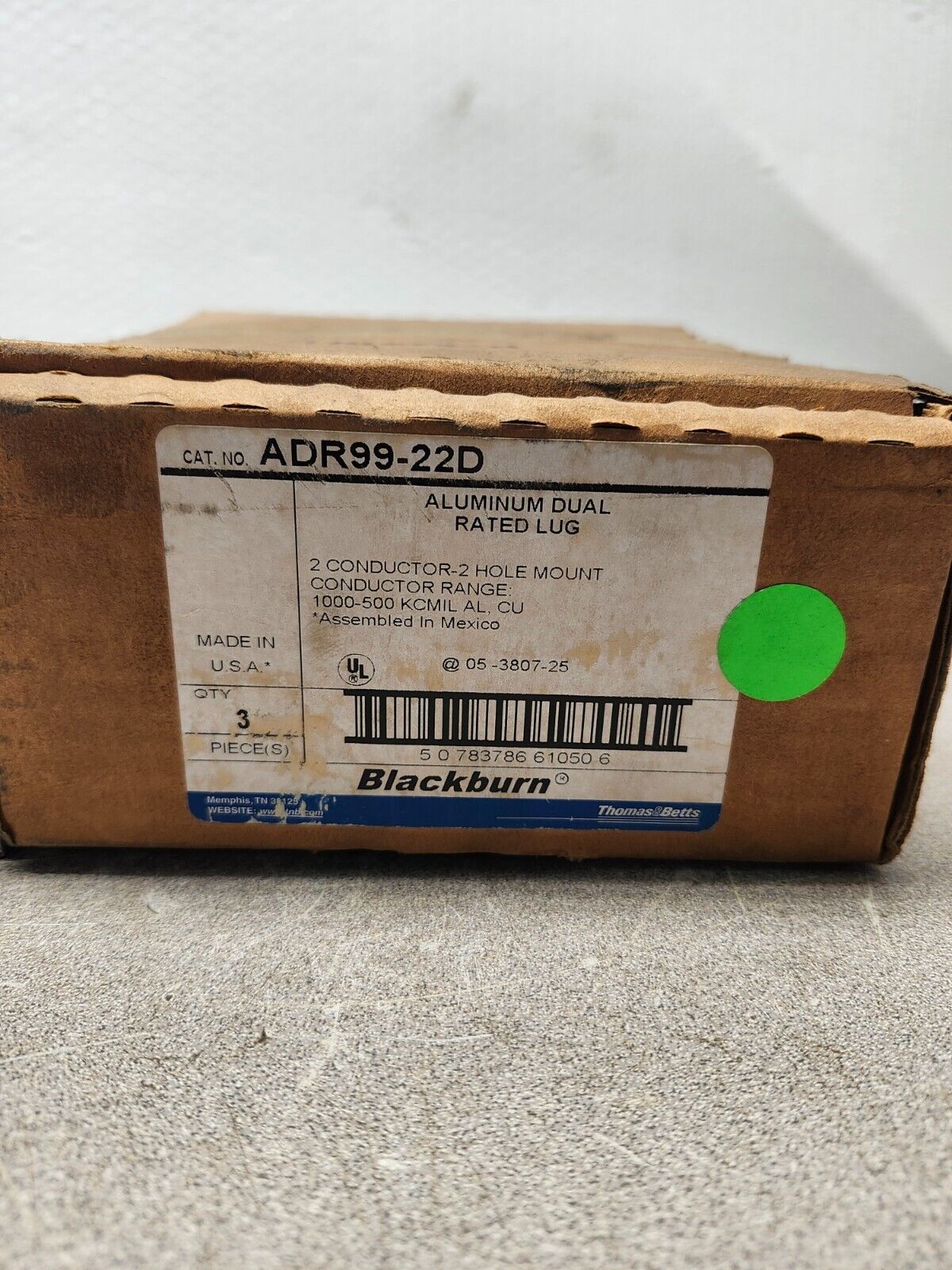 NEW IN BOX LOT OF 3 BLACKBURN TYPE ADR-ALCUL TWO-CONDUCTOR ADR99-22D