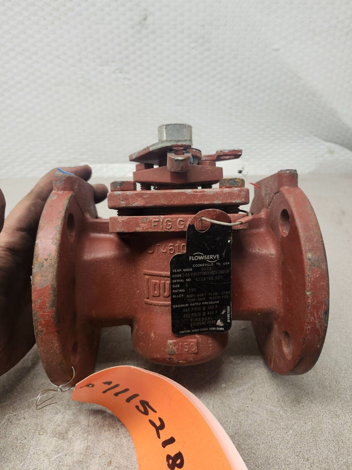 NEW FLOWSERVE 2" Plug Valve Class 150 285 Psi 2-G4-11810T0M33ASZQ-CM2128