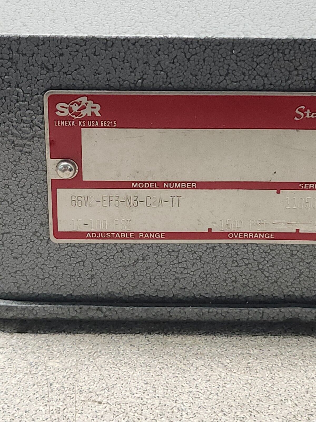 USED SOR Pressure Switch 66V2-EF3-N3-C2A-TT