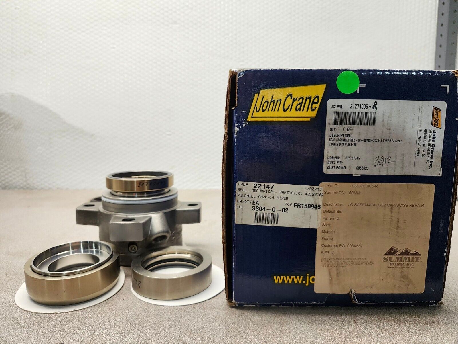 NEW IN BOX JOHN CRANE SEAL ASSEMBLY SE2-60-QUMG-302448