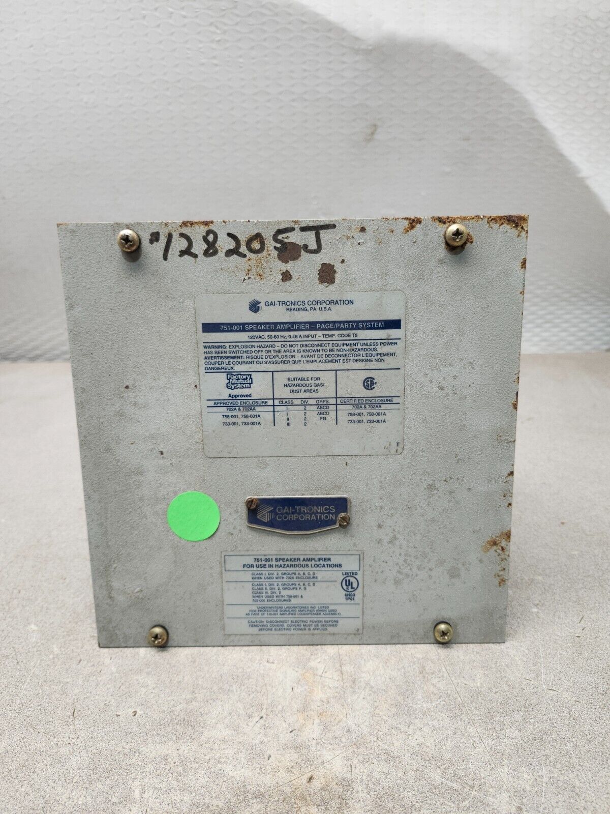 USED Gai-tronics Page/party System Amplifier SERIES 751