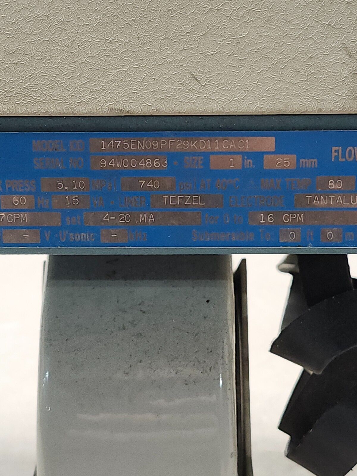 NEW NO BOX Fischer Porter Magnetic Flow Meter 1475EN09PF29KD11CAC1