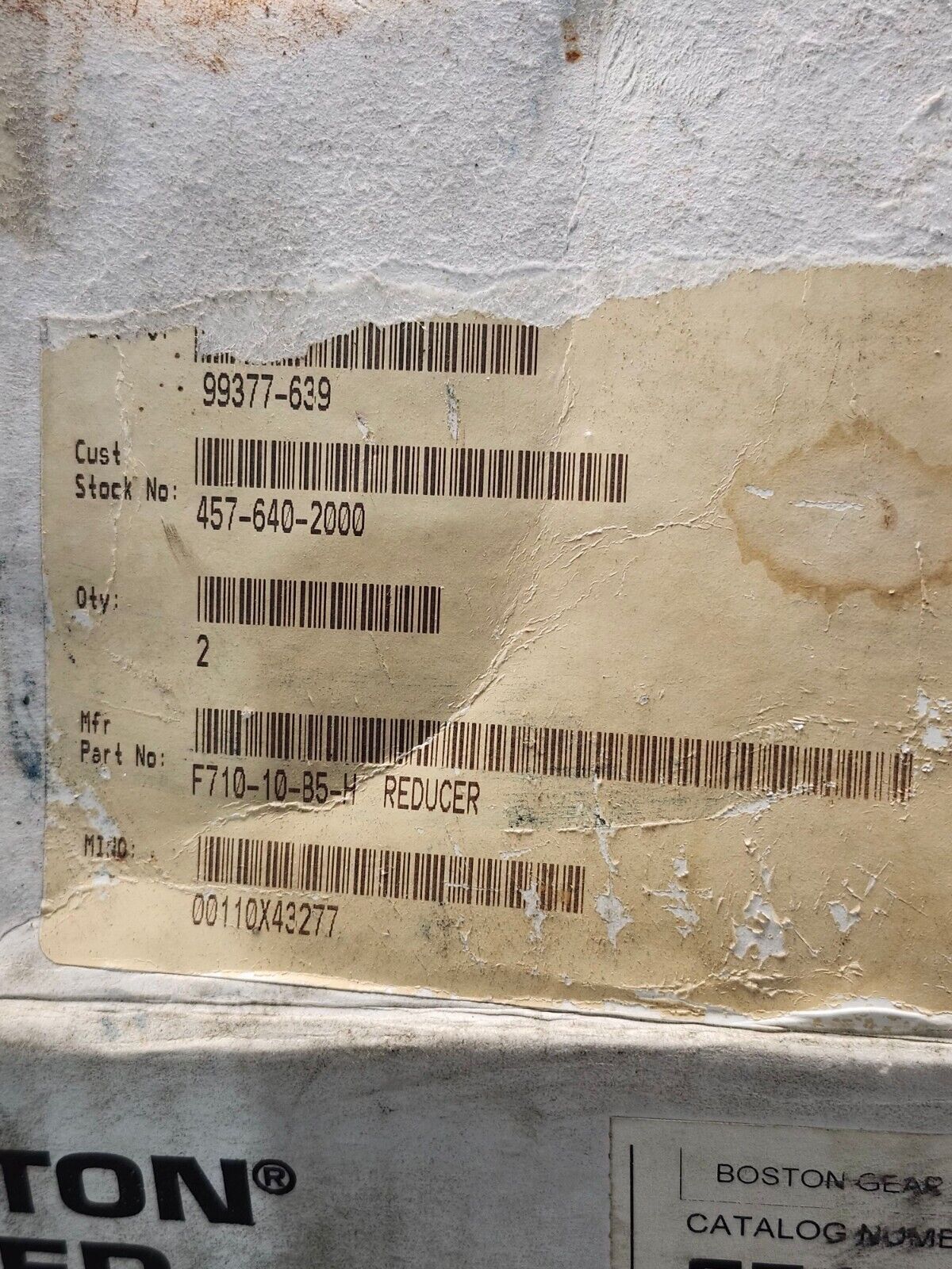 NEW IN BOX BOSTON GEAR SPEED REDUCER 10:1 RATIO F710-10-B5-H