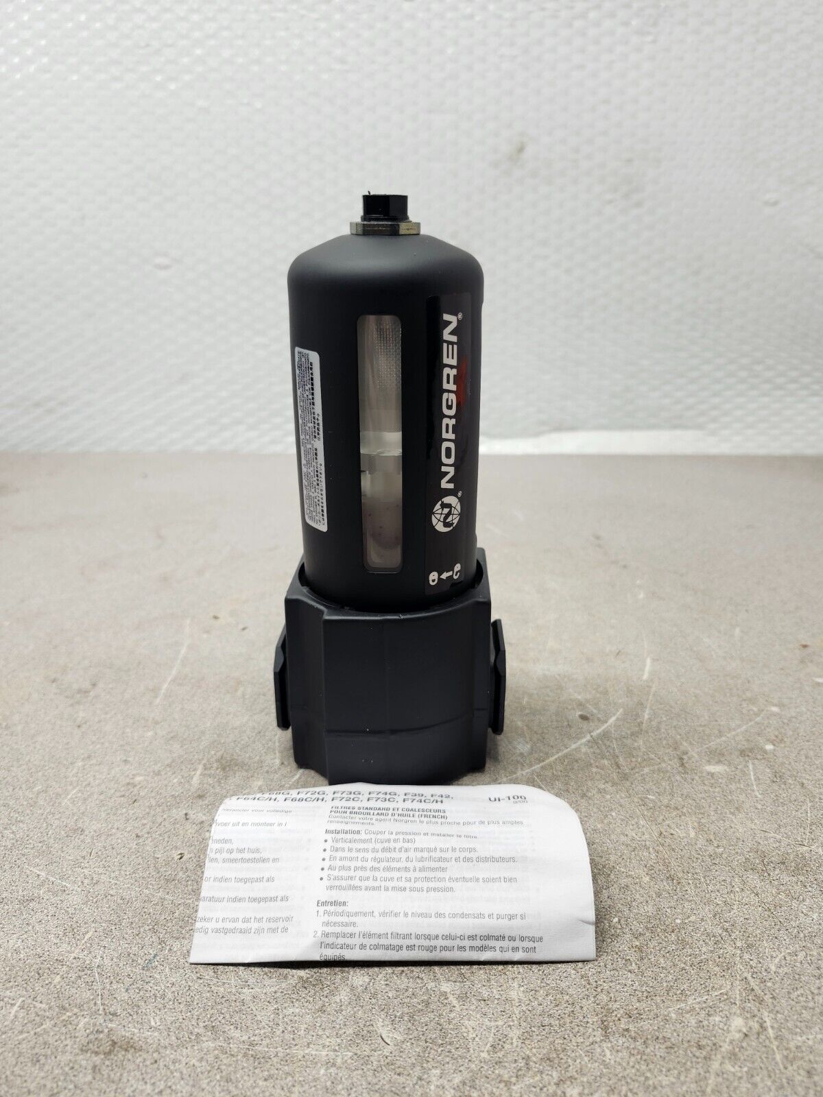 NEW NO BOX Nogren Excelon, Pneumatic Filter F74G-6AS-009