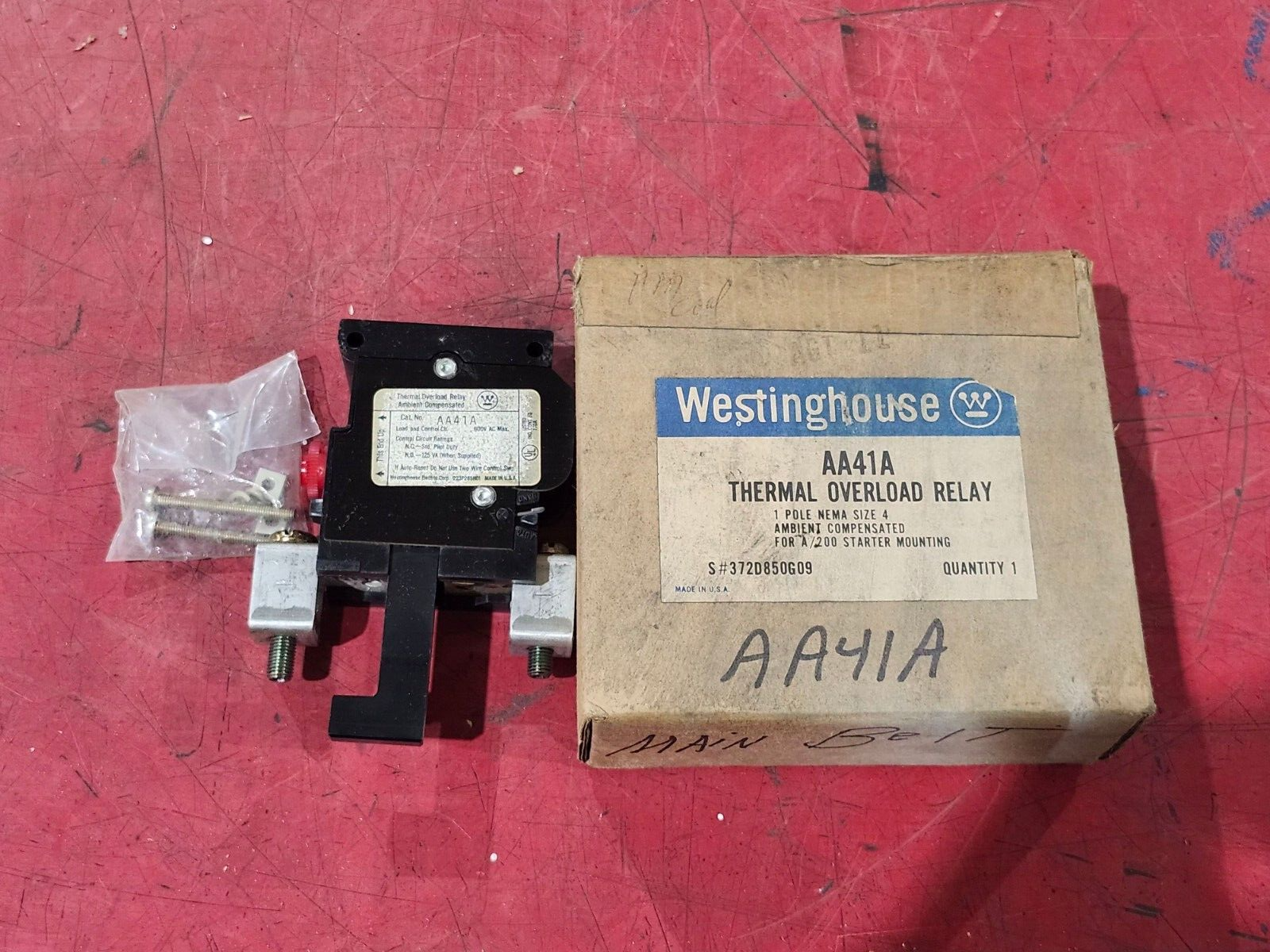 NEW IN WESTINGHOUSE THERMAL OVERLOAD RELAY AA41A