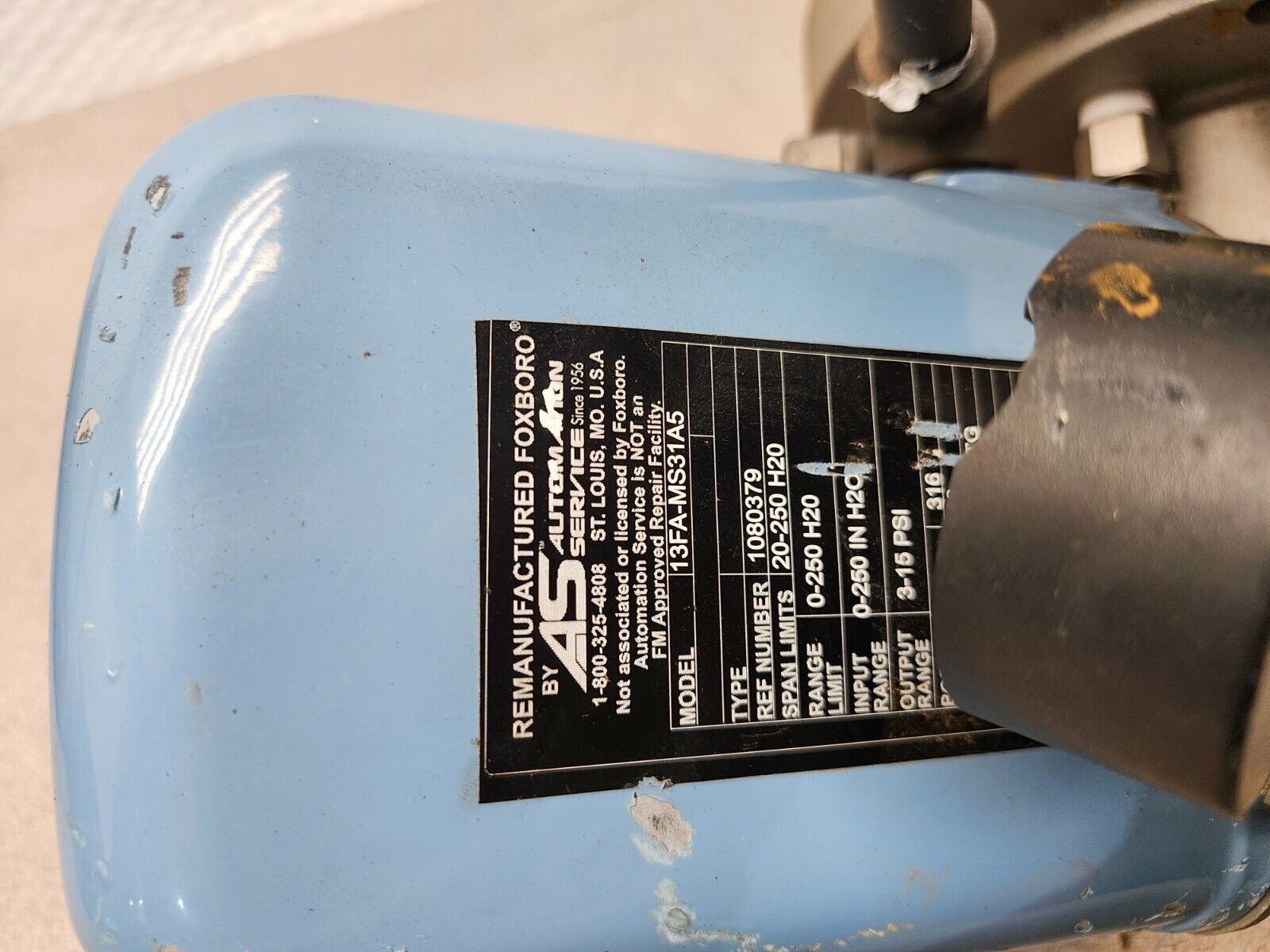 USED Foxboro Liquid Level Transmitter 13FA-MS31A5 W/FISHERREGULATOR FS-67CFR-235