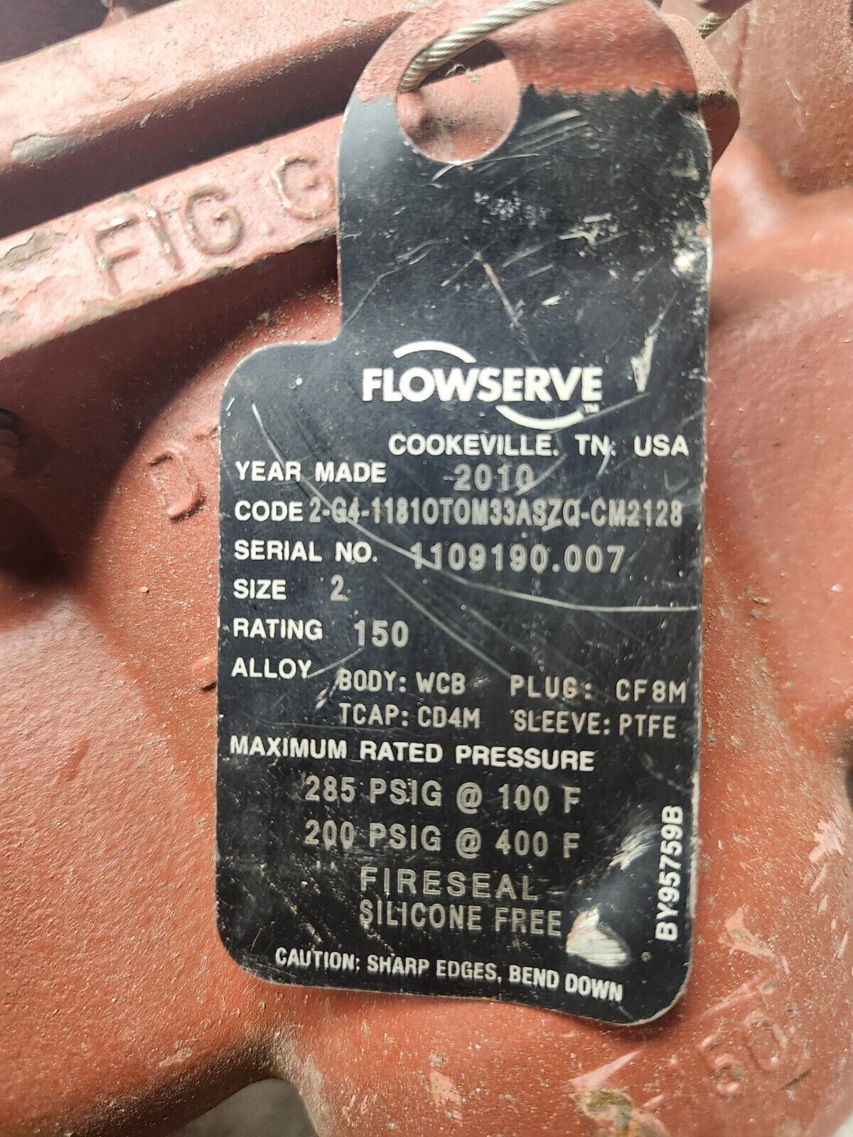 NEW FLOWSERVE 2" Plug Valve Class 150 285 Psi 2-G4-11810T0M33ASZQ-CM2128