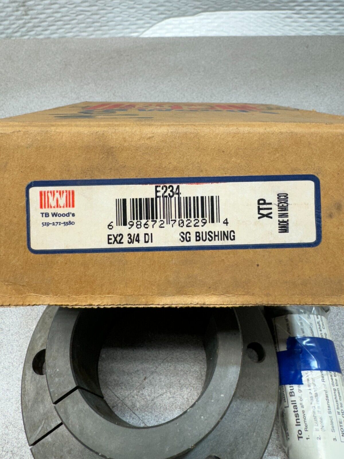 NEW IN BOX TB WOODS EX2 3/4 DI SG BUSHING E234