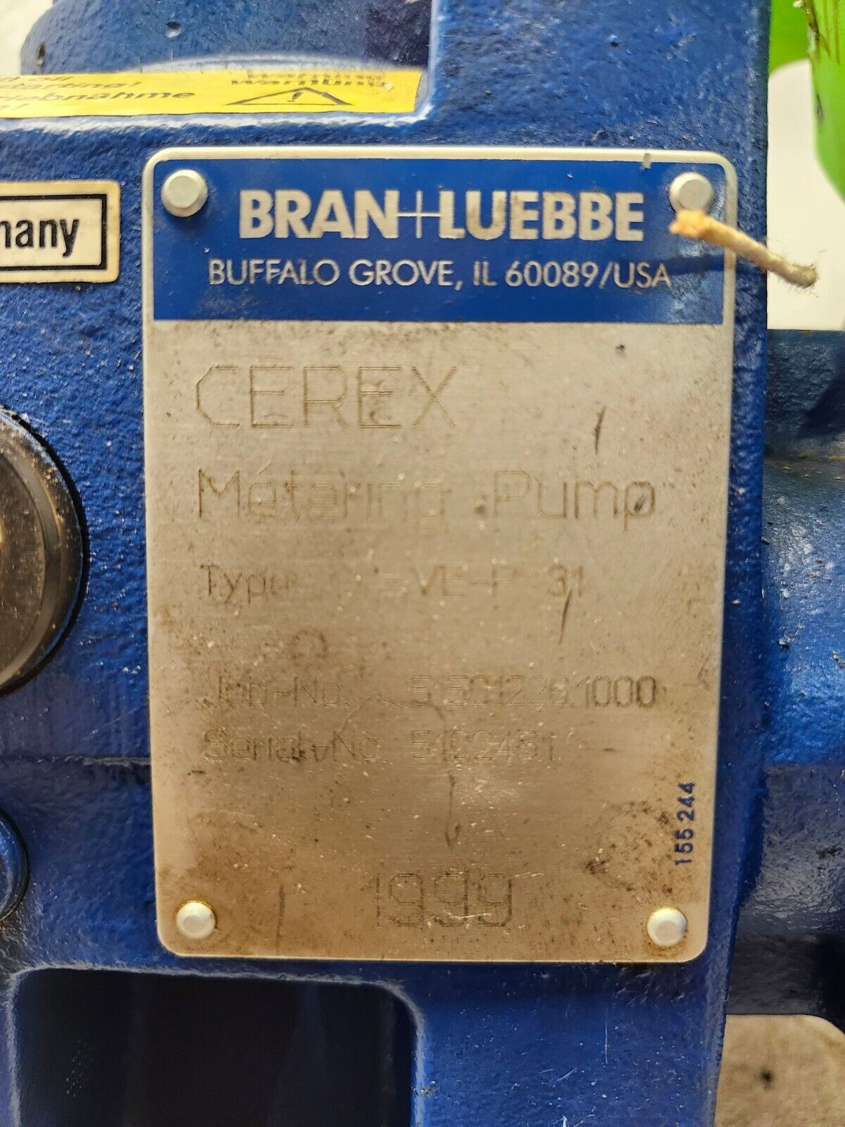 NEW NO BOX BRAN+LUEBBE CEREX METERING PUMP TYPE VE-P 31
