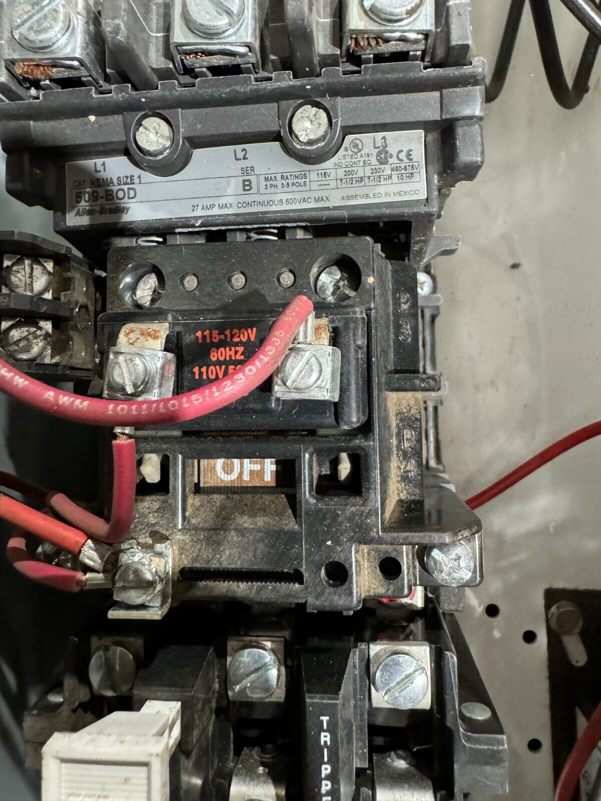 NEW SURPLUS ALLEN-BRADLEY SIZE 1 COMBINATION STARTER 513-BAB-6P-41