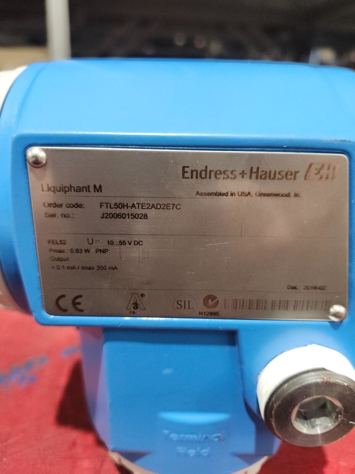 NEW NO BOX ENDRESS & HAUSER LIMIT SWITCH 253VAC 50/60HZ FTL50H-ATE2ADE7C