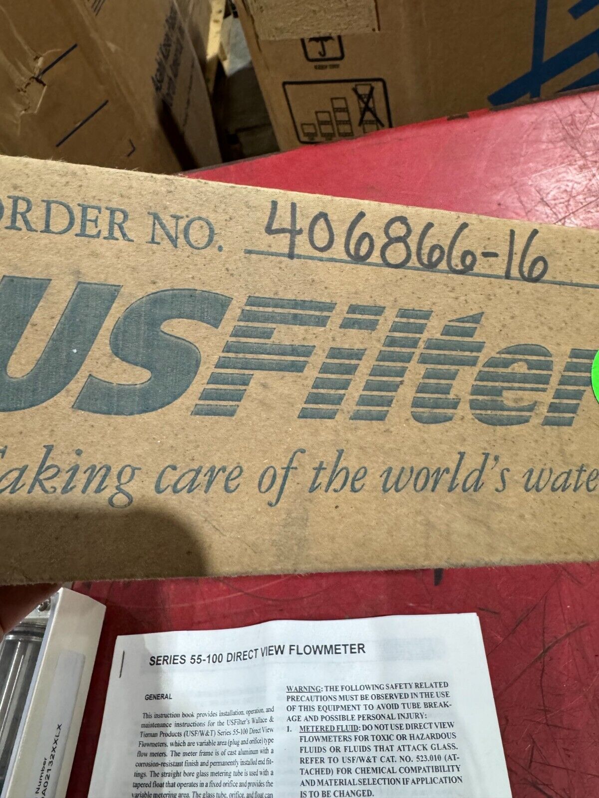 NEW IN BOX US FILTER DIRECT VIEW FLOWMETER 5510A02132XXLX