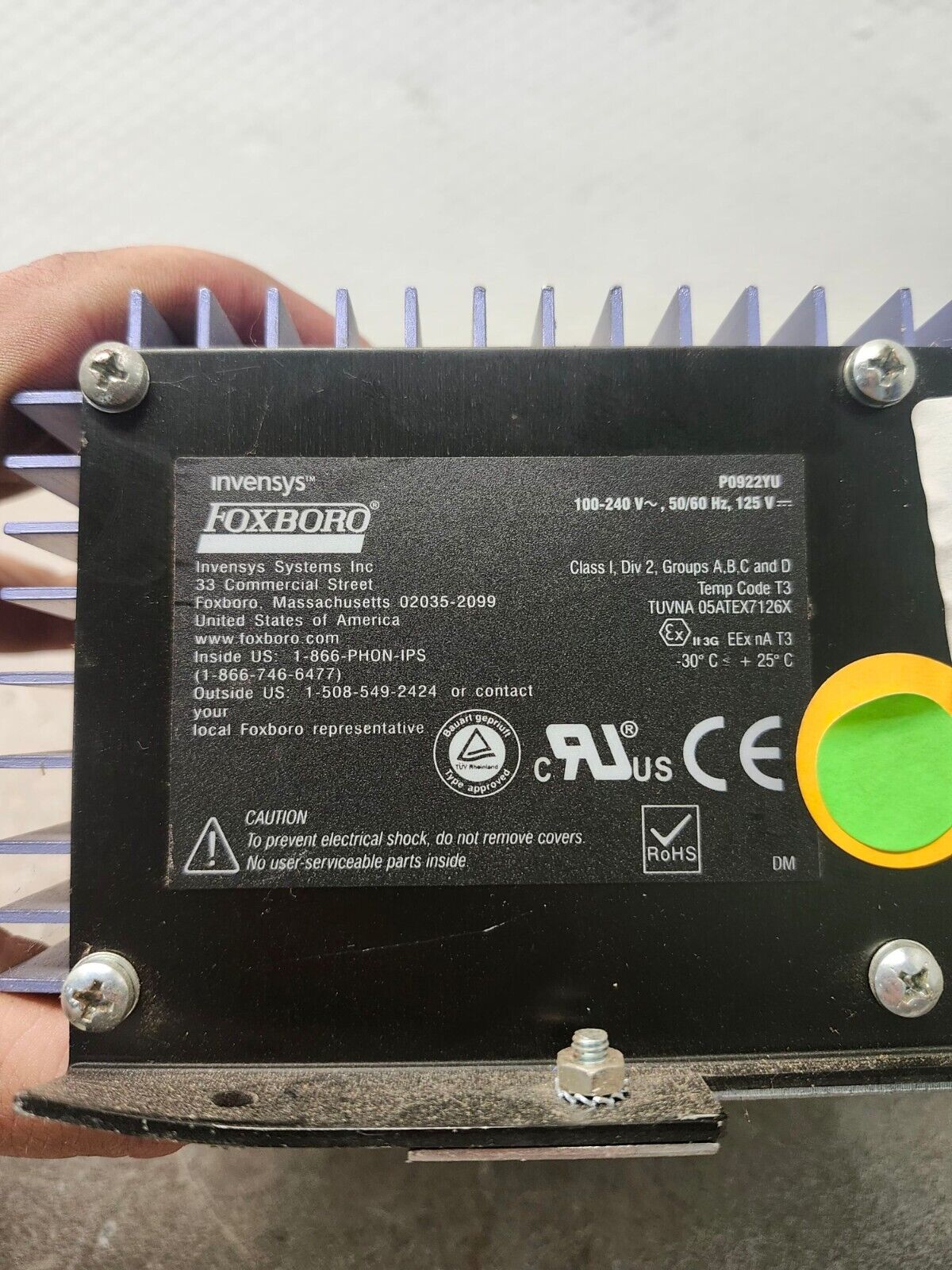 USED FOXBORO INVENSYS POWER SUPPLY FPS400-24