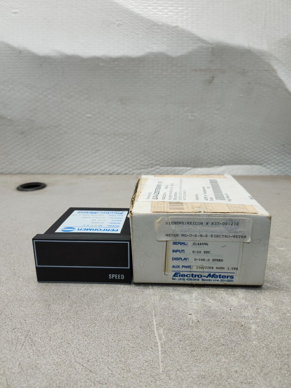 NEW IN BOX ELECTRO METERS SPEED METER ME-U-S-N-S