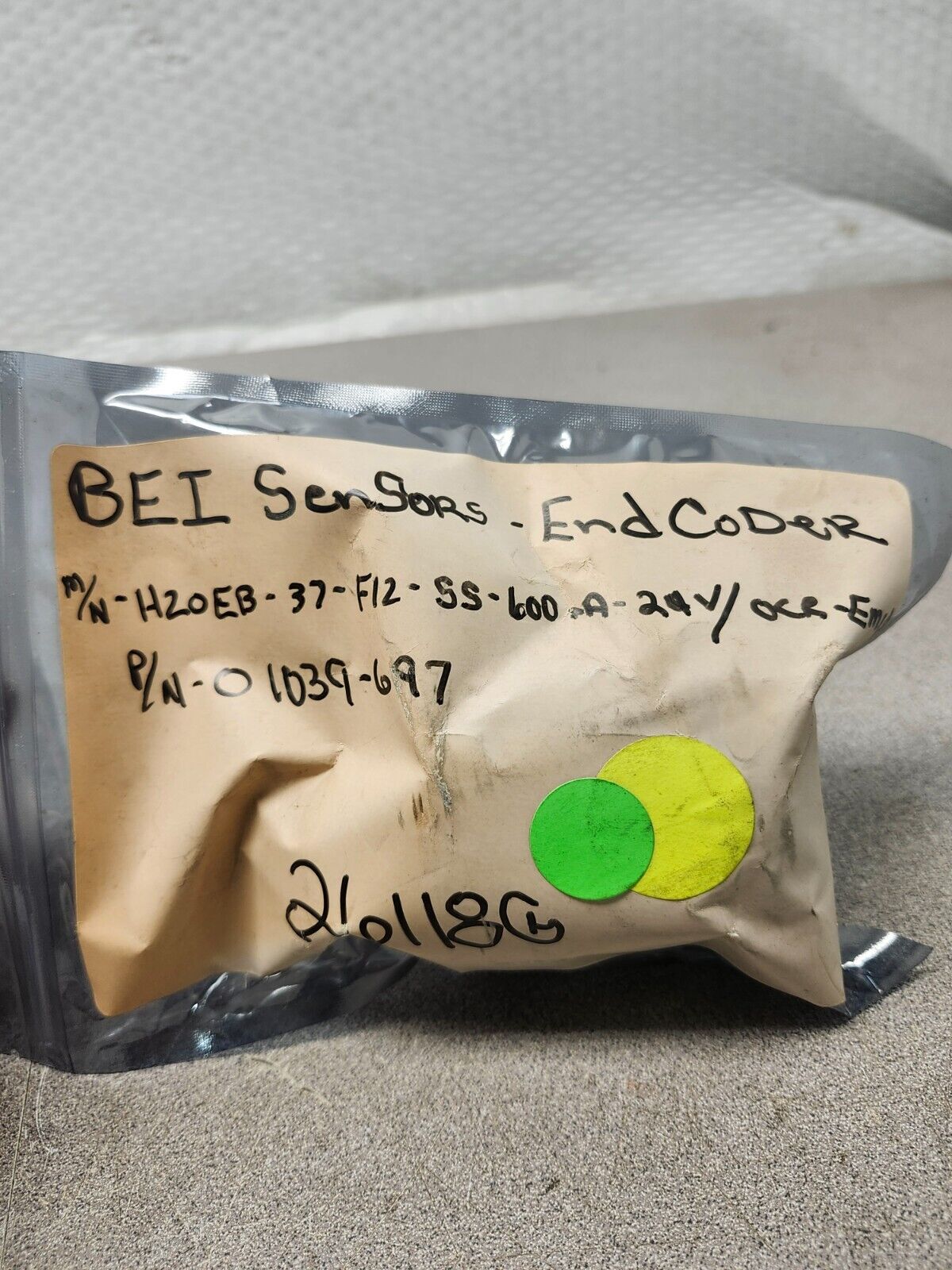 NEW IN BAG BEI INDUSTRIAL ENDCODER SENSOR H20EB-37-F12-SS-600-A-24V/OCR-EM16