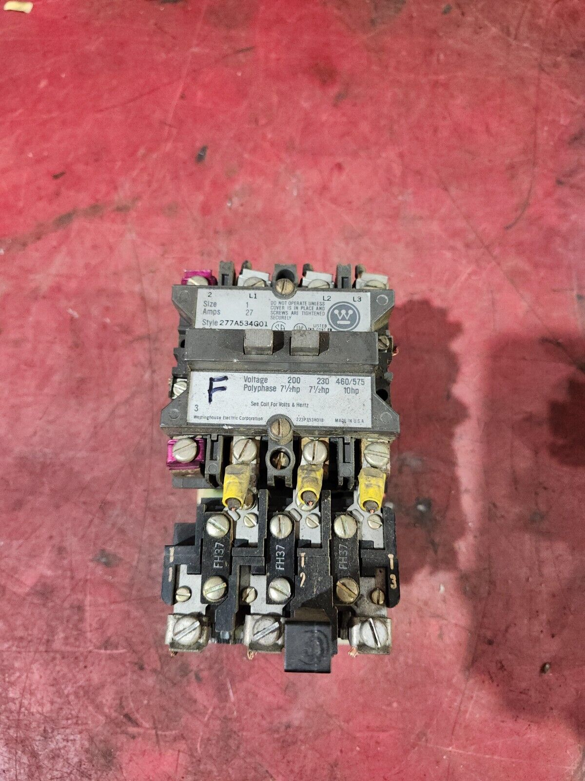 USED LOT OF 3 WESTINGHOUSE Full Voltage Starter SIZE 1, 27 AMPS A200MICACM