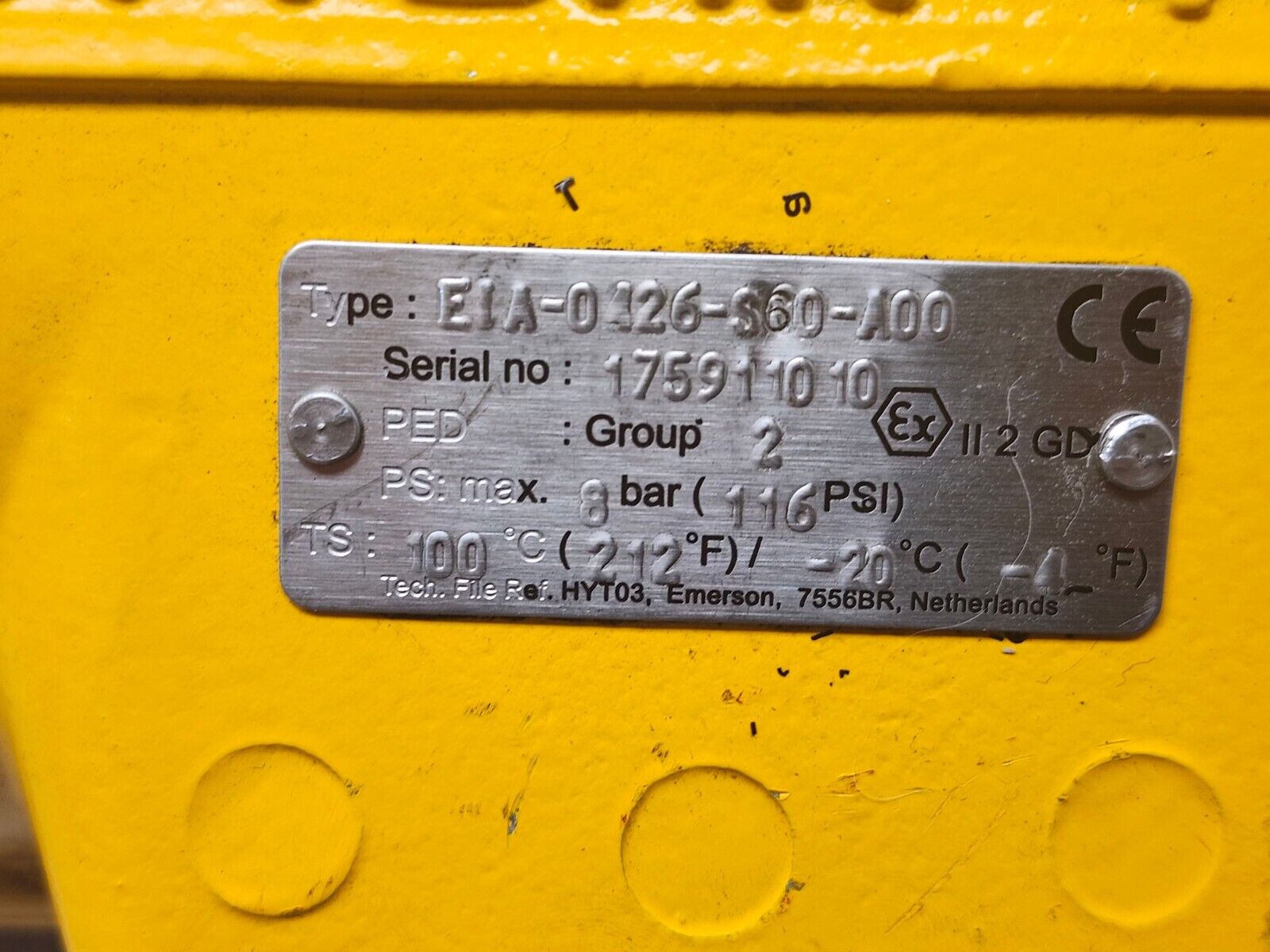 USED HYTORK PNEUMATIC VALVE ACTUATOR E1A-0426-S60-A00