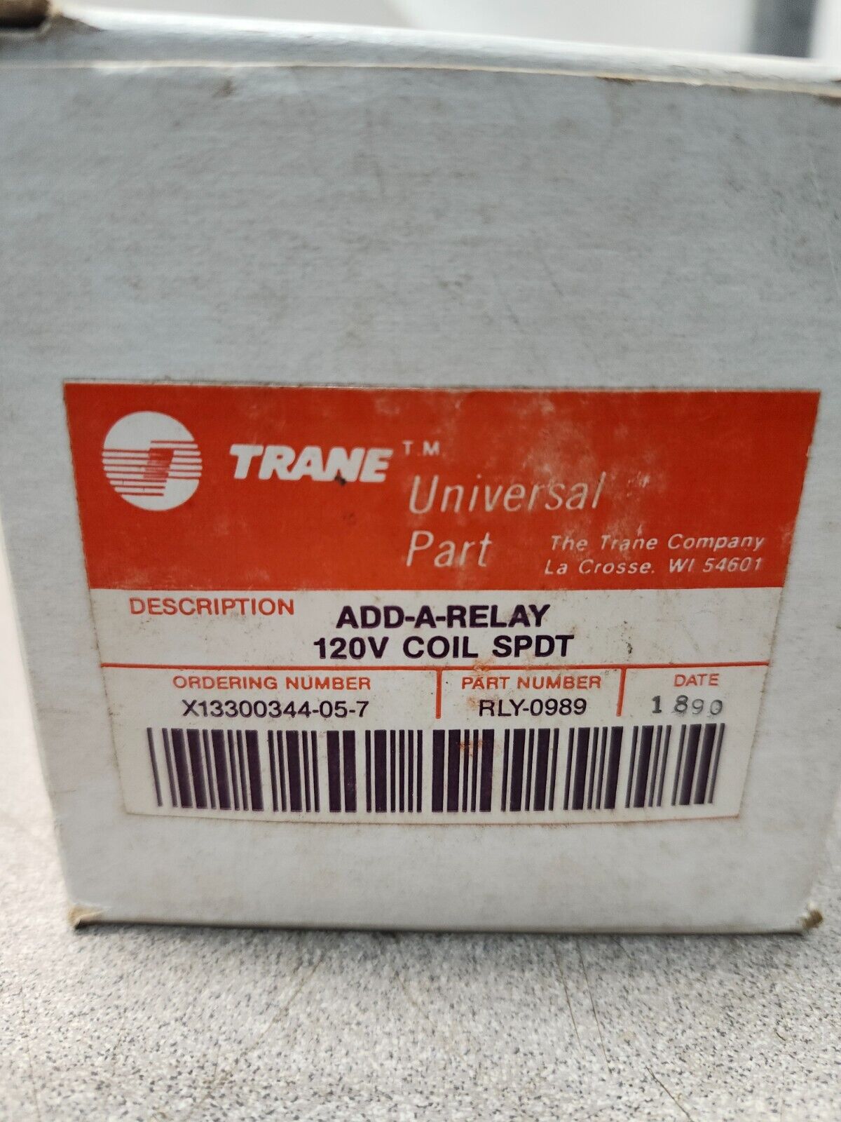 NEW IN BOX LOT OF 8 TRANE ADD-A-RELAY 120V COIL SPDT RLY-0989