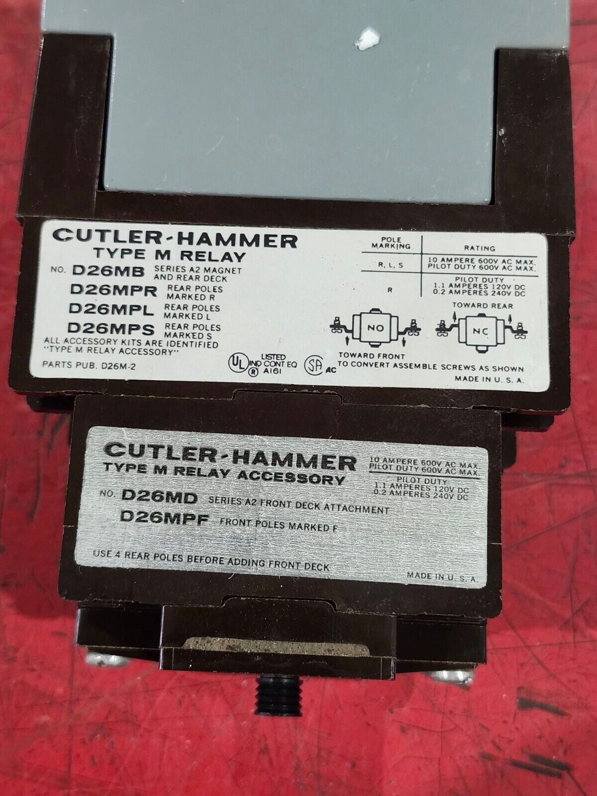 NEW IN BOX CUTLER HAMMER TYPE M RELAY D26MRD40B1