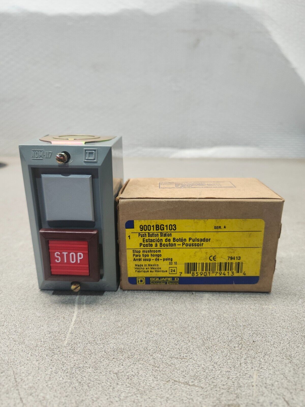 NEW IN BOX LOT OF 5 Square D Control Station Stop Push Button 600V 9001BG103