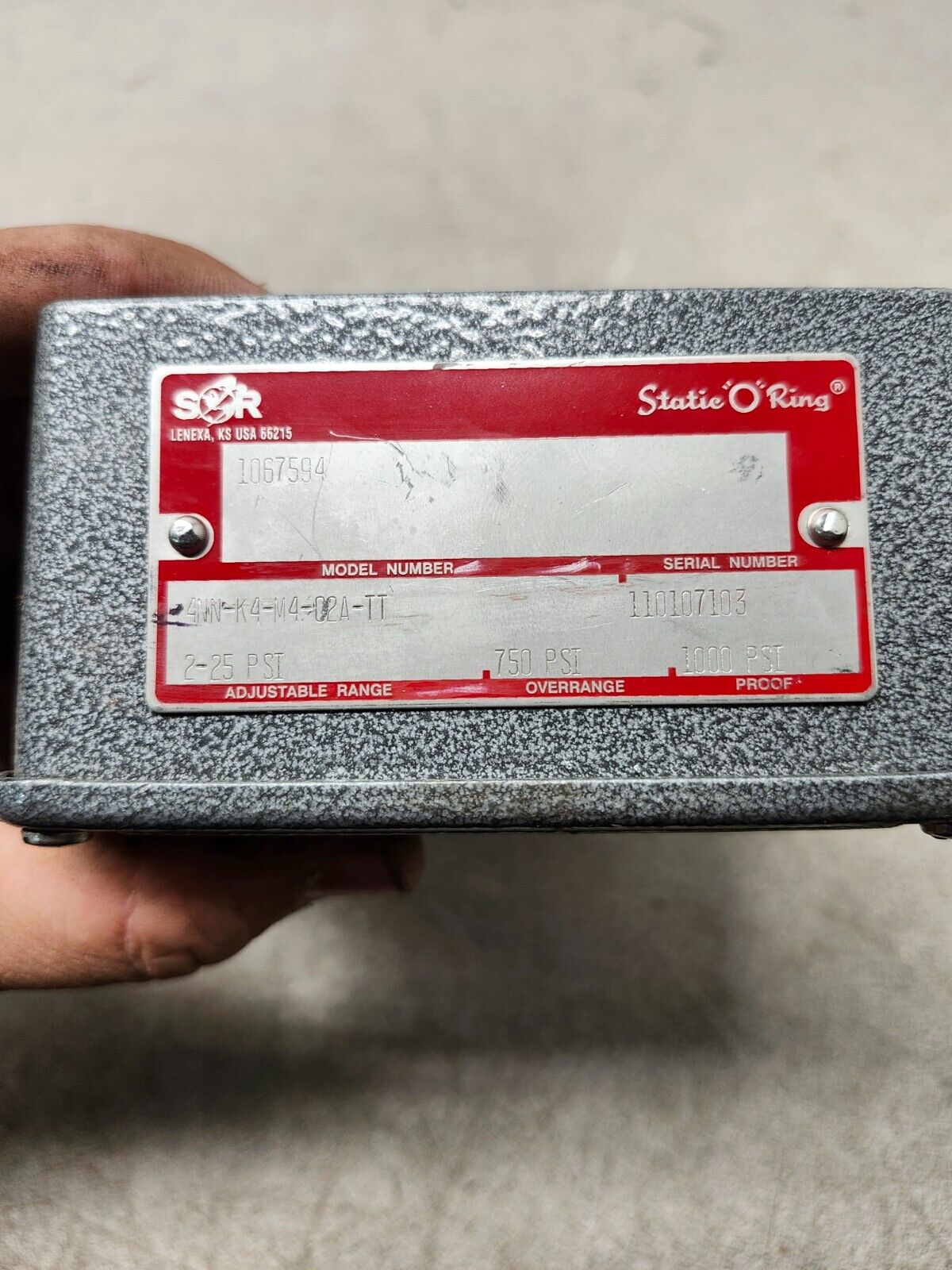 NEW NO BOX SOR PRESSURE SWITCH 4NN-K4-M4-C2A-TT