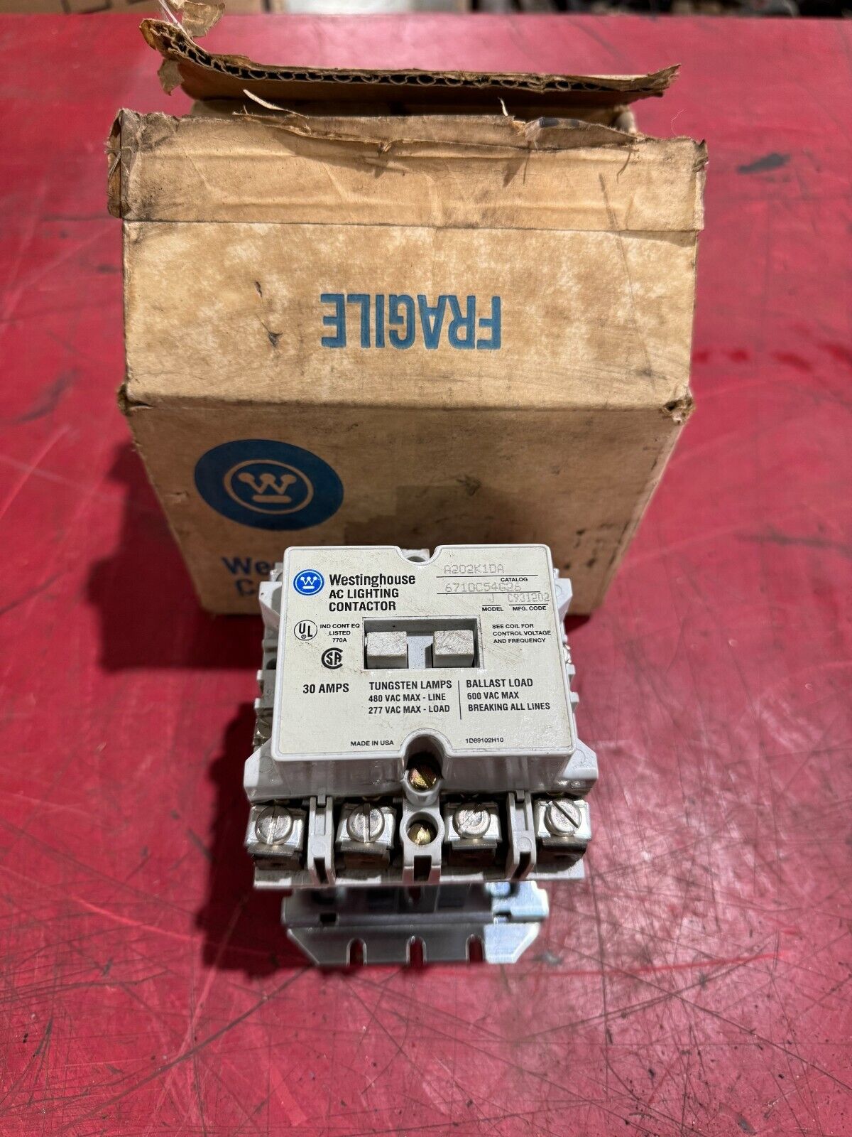 NEW WESTINGHOUSE SIZE 1 LIGHTING CONTACTOR 110/120V. COIL A202K1DA MODEL J