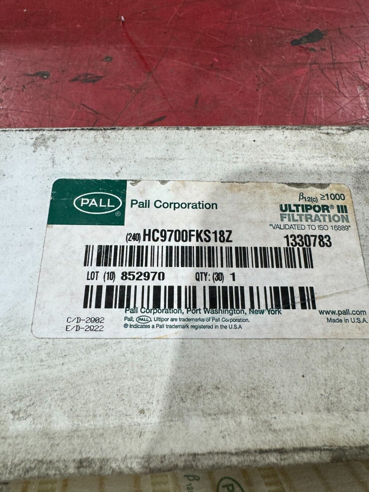 NEW IN BOX PALL HYDRAULIC FILTER HC9700FKS18Z