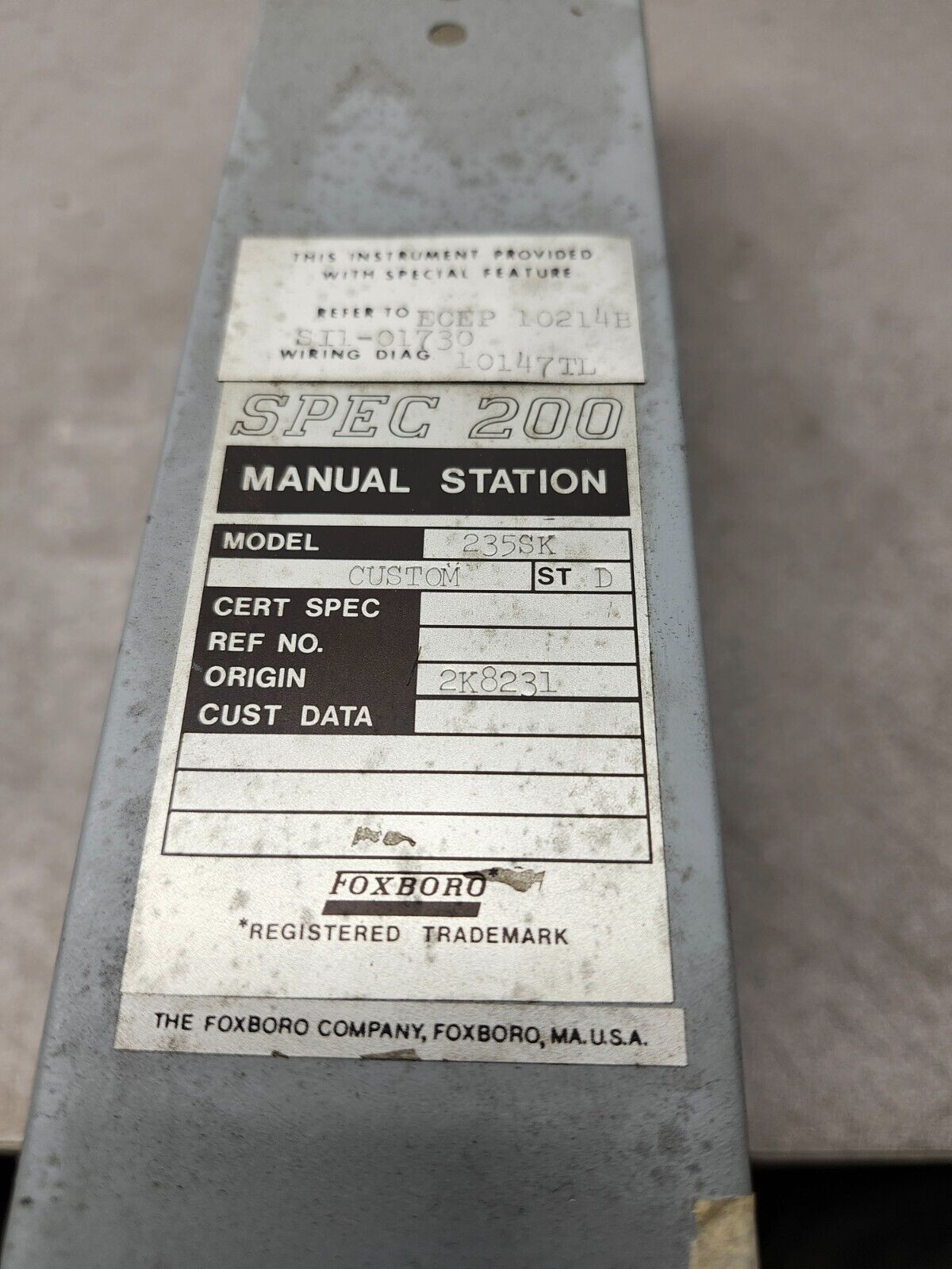 USED FOXBORO Industrial Control MODEL 235SK