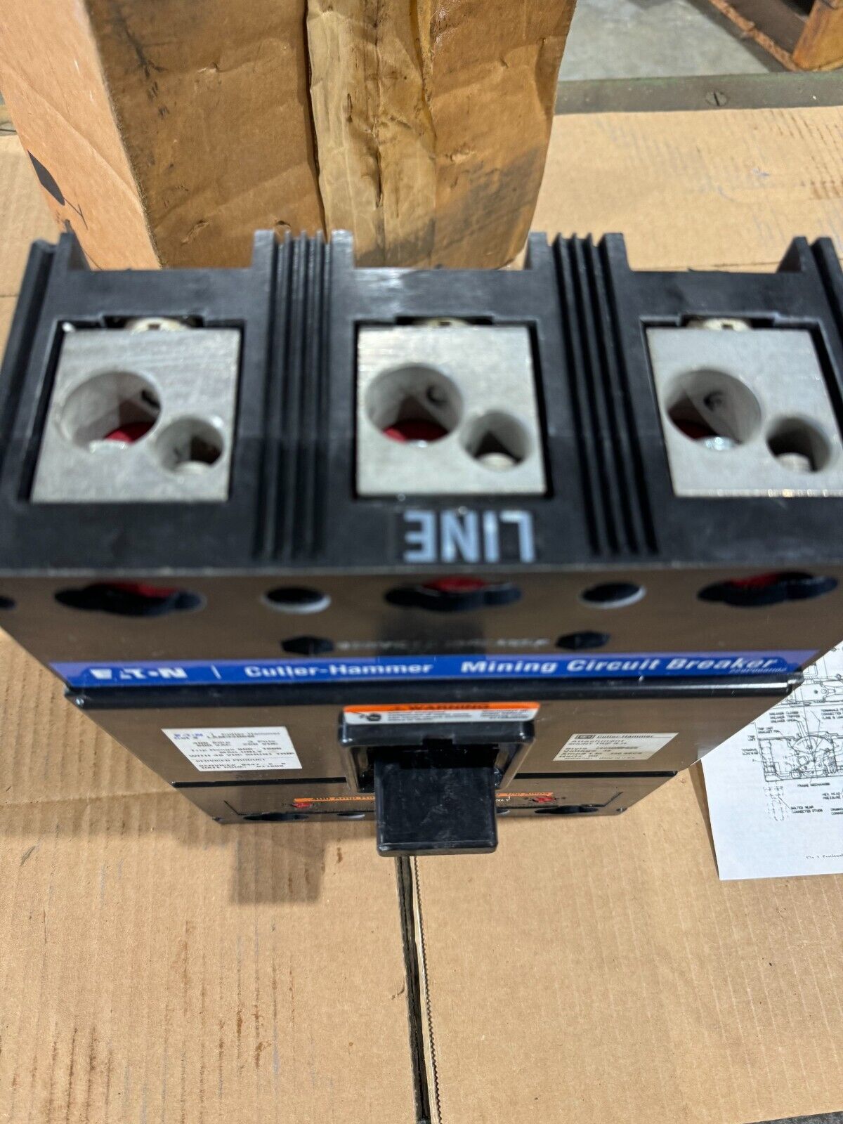 REFURBISHED CUTLER-HAMMER 400AMP 3 POLE MINING CIRCUIT BREAKER LAM3400M