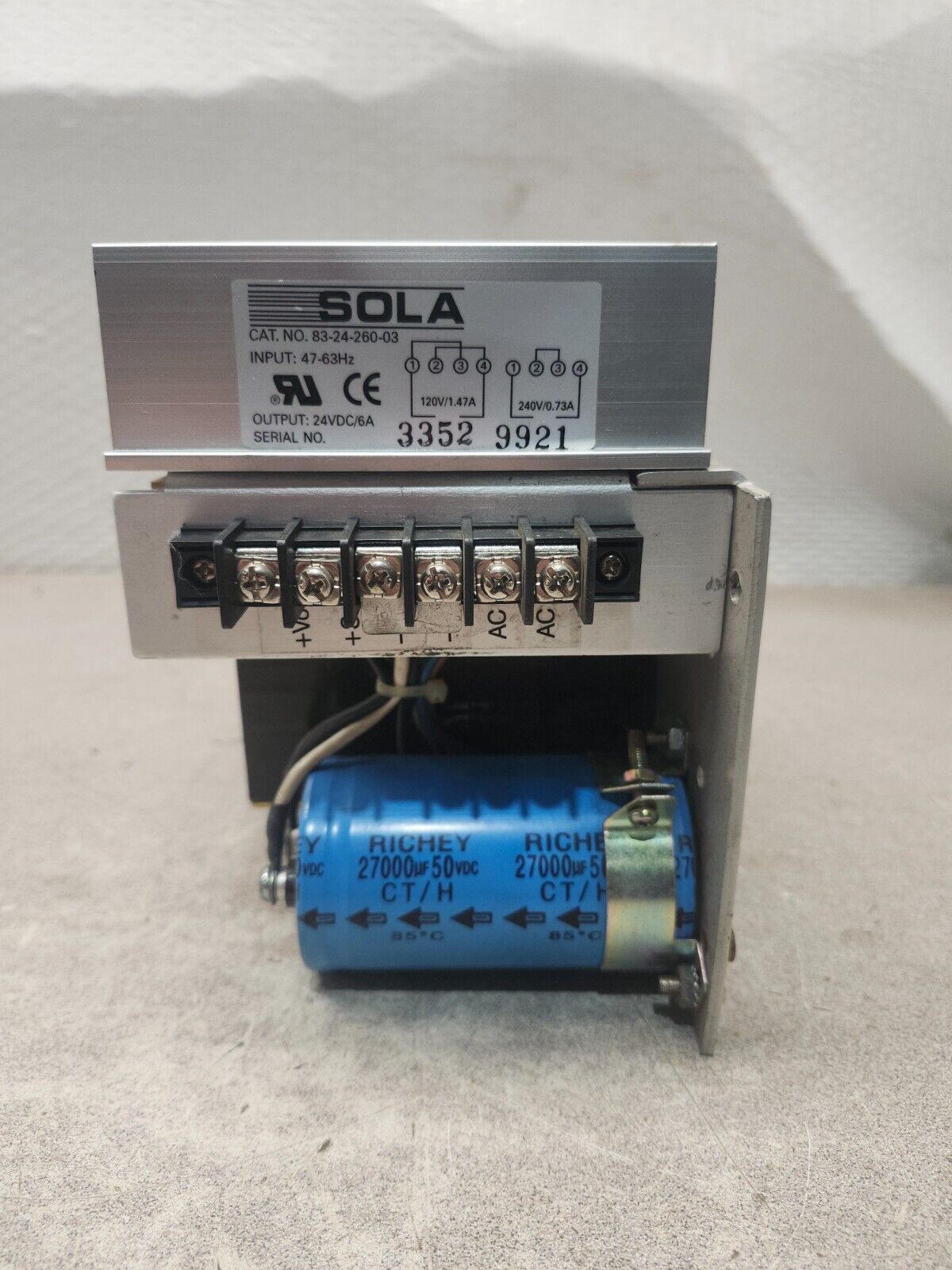 NEW NO BOX SOLA Adjustable Power Supply 83-24-260-03