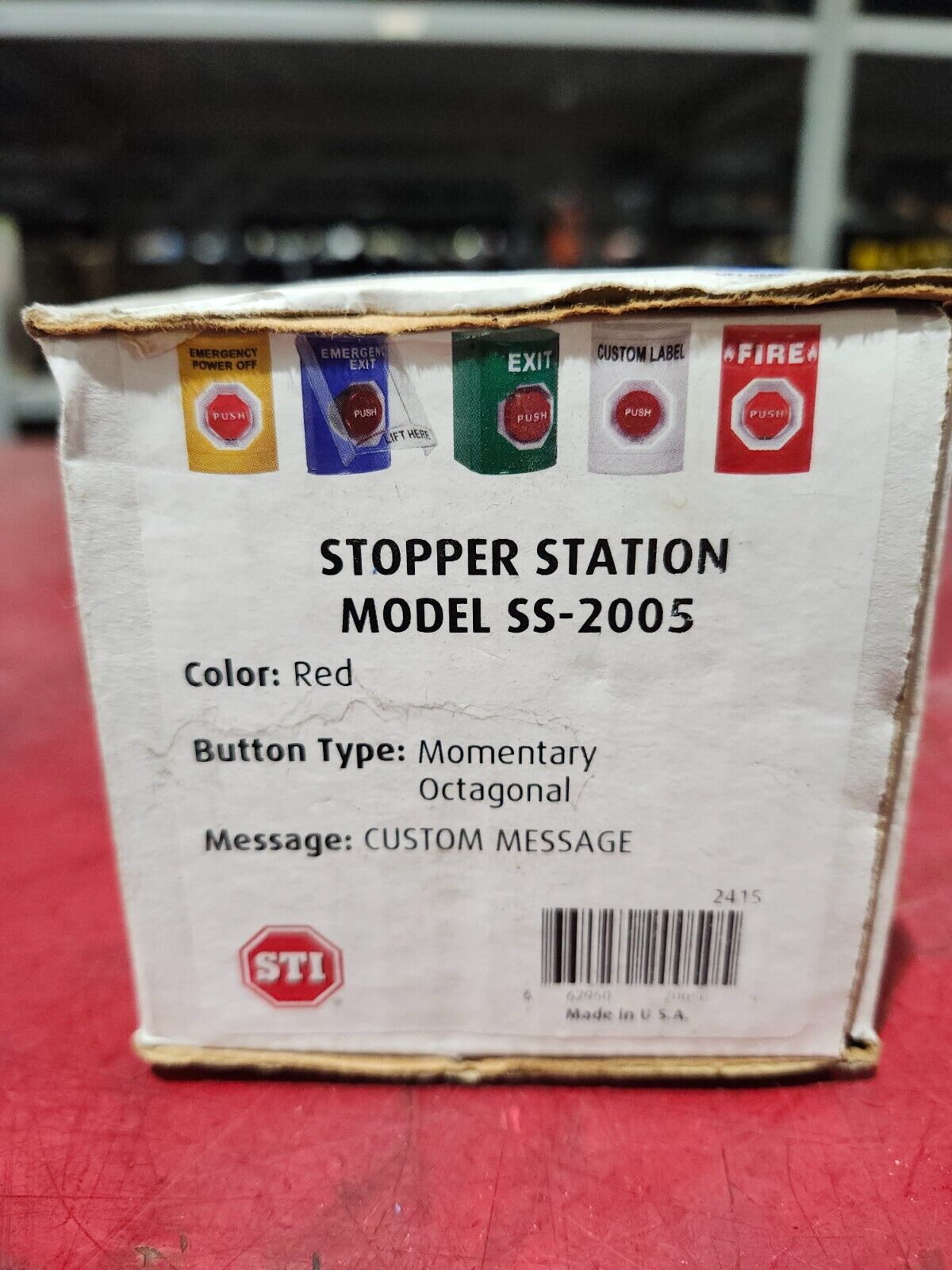 NEW IN BOX STI RED EXIT STOP STOPPER STATION MODEL SS-2005
