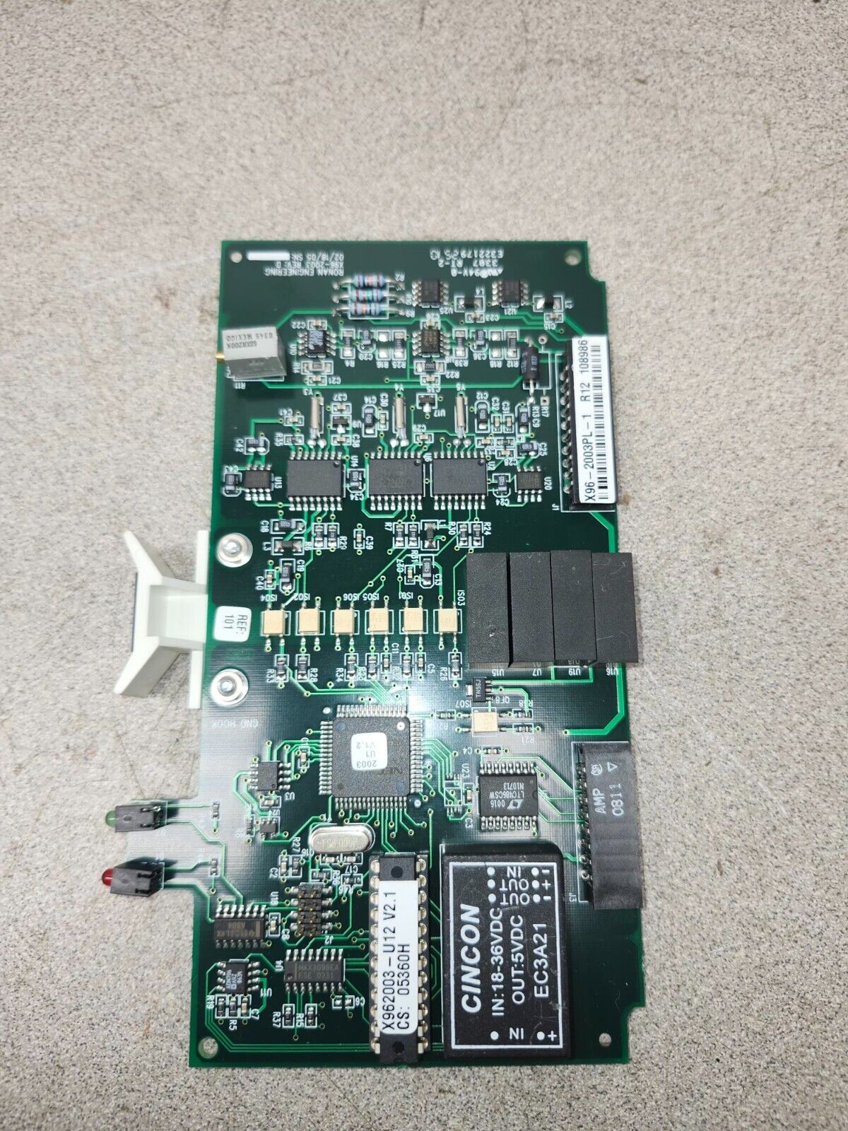 NEW RONAN ENGINEERING X96-2003 REV. D CPU MODULE X96-2003PL-1
