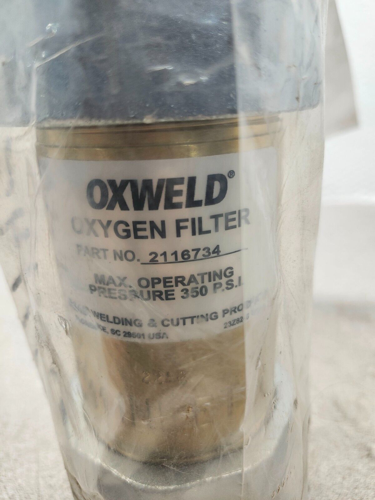 NEW IN PACKAGING OXWELD OXYGEN FILTER 2116734