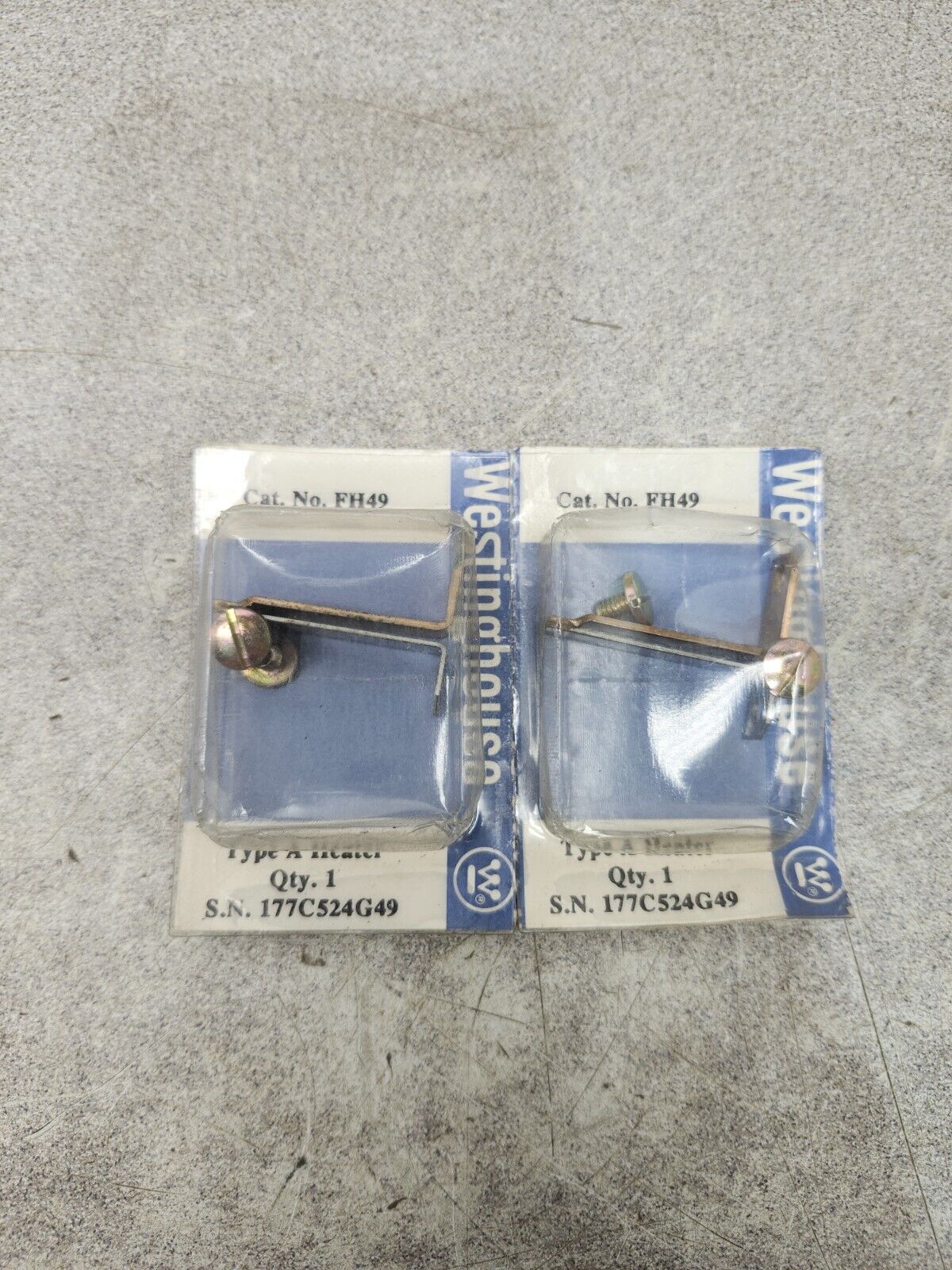 NEW IN BOX LOT OF 2 WESTINGHOUSE OVERLOAD THERMAL HEATER ELEMENT 177C525G49