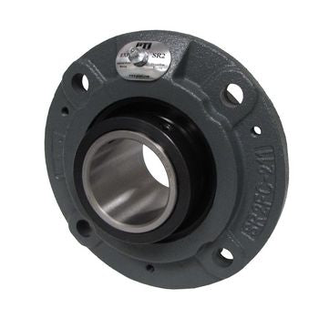 NEW PTI Spherical Roller Bearing Piloted Flange Unit, 2.1875 in Bore, 2 Triple Lip Seals, Ductile IRON SRE-FC-203R3XP