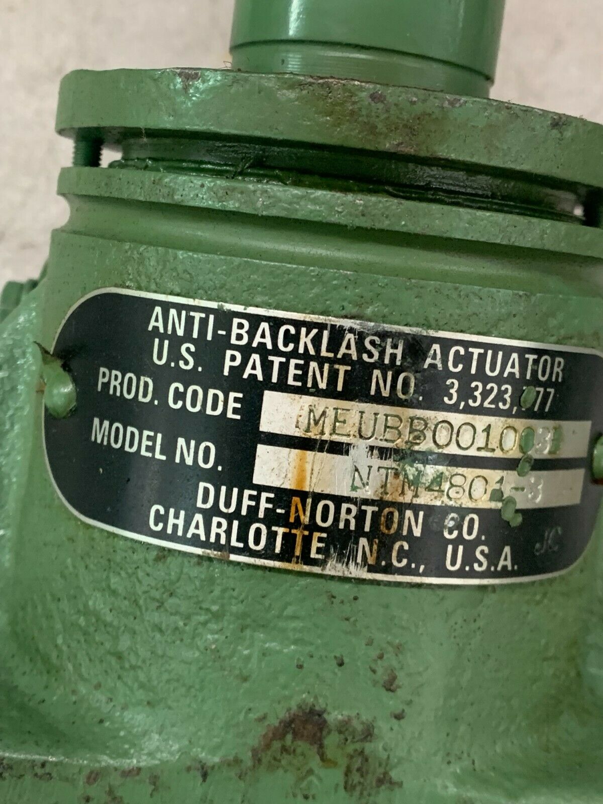 NEW DUFF-NORTON MEUBB001003B ANTI-BACKLASH ACTUATOR NTM-4801-3