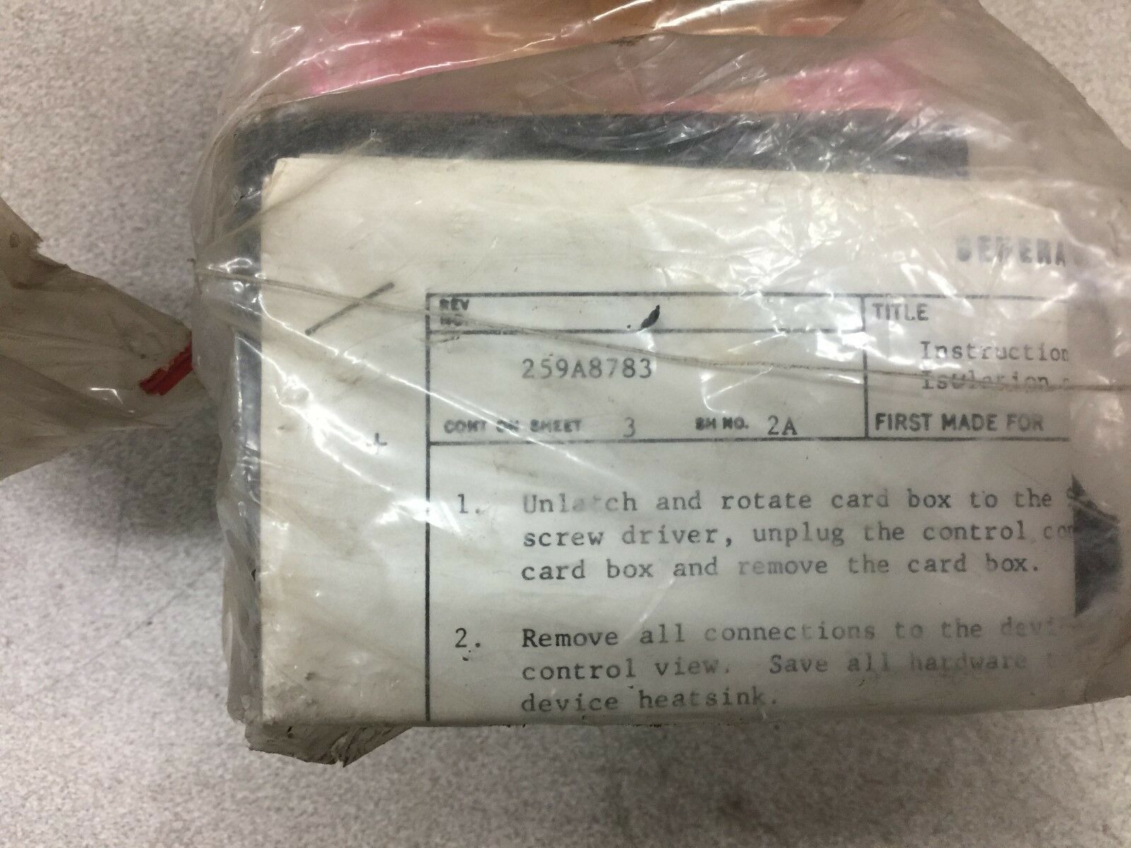 NEW NO BOX GENERAL ELECTRIC CONTACTOR 259A8783G13