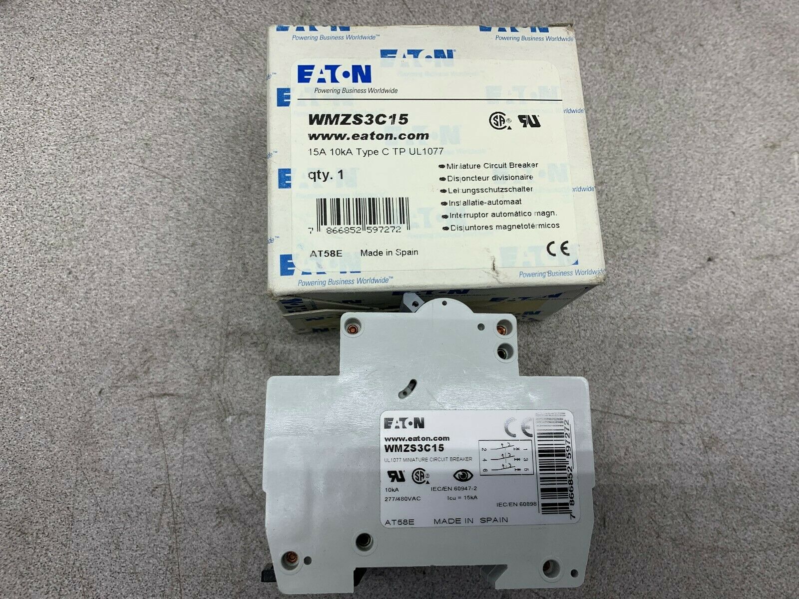 NEW IN BOX EATON BREAKER WMZS3C15