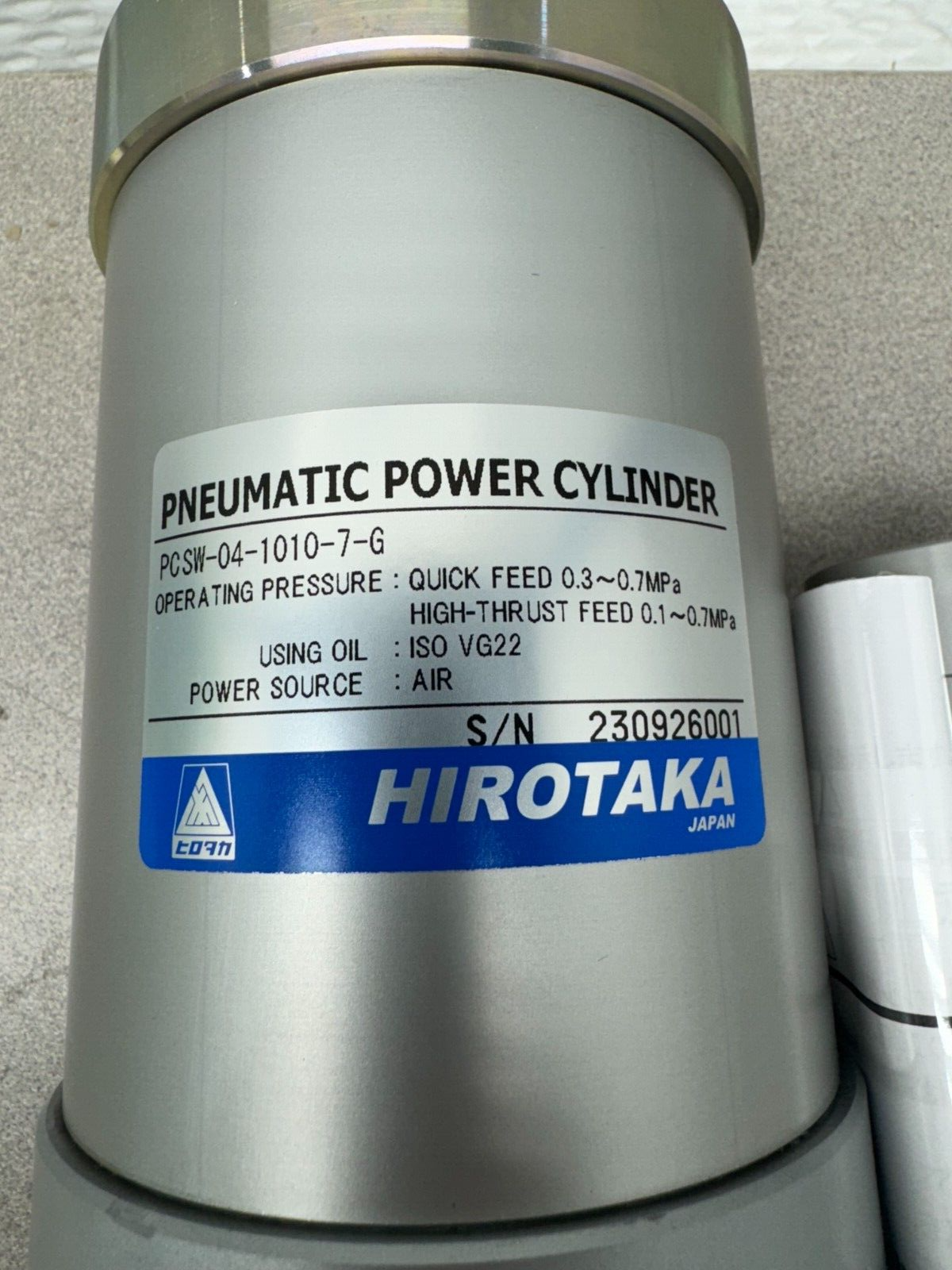 NEW NO BOX HIROTAKA PNEUMATIC POWER CYLINDER PCSW-04-1010-7-G