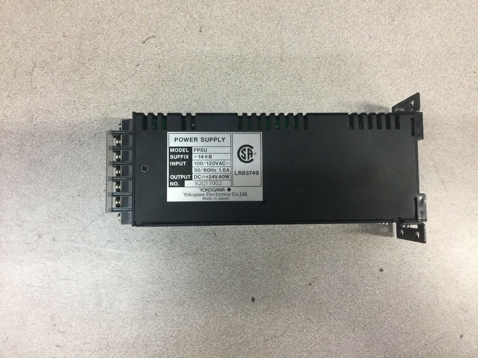 USED YOKOGAWA POWER SUPPLY FPSU-14*B K2G17002